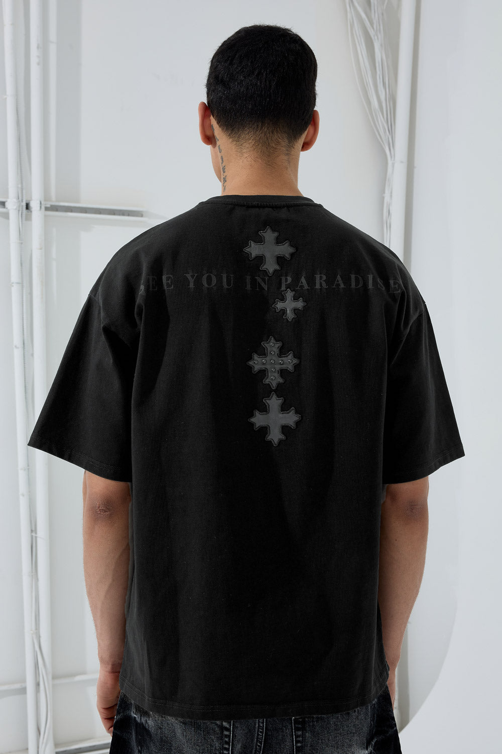 See You In Paradise "Utopia" Leather Patches T-Shirt