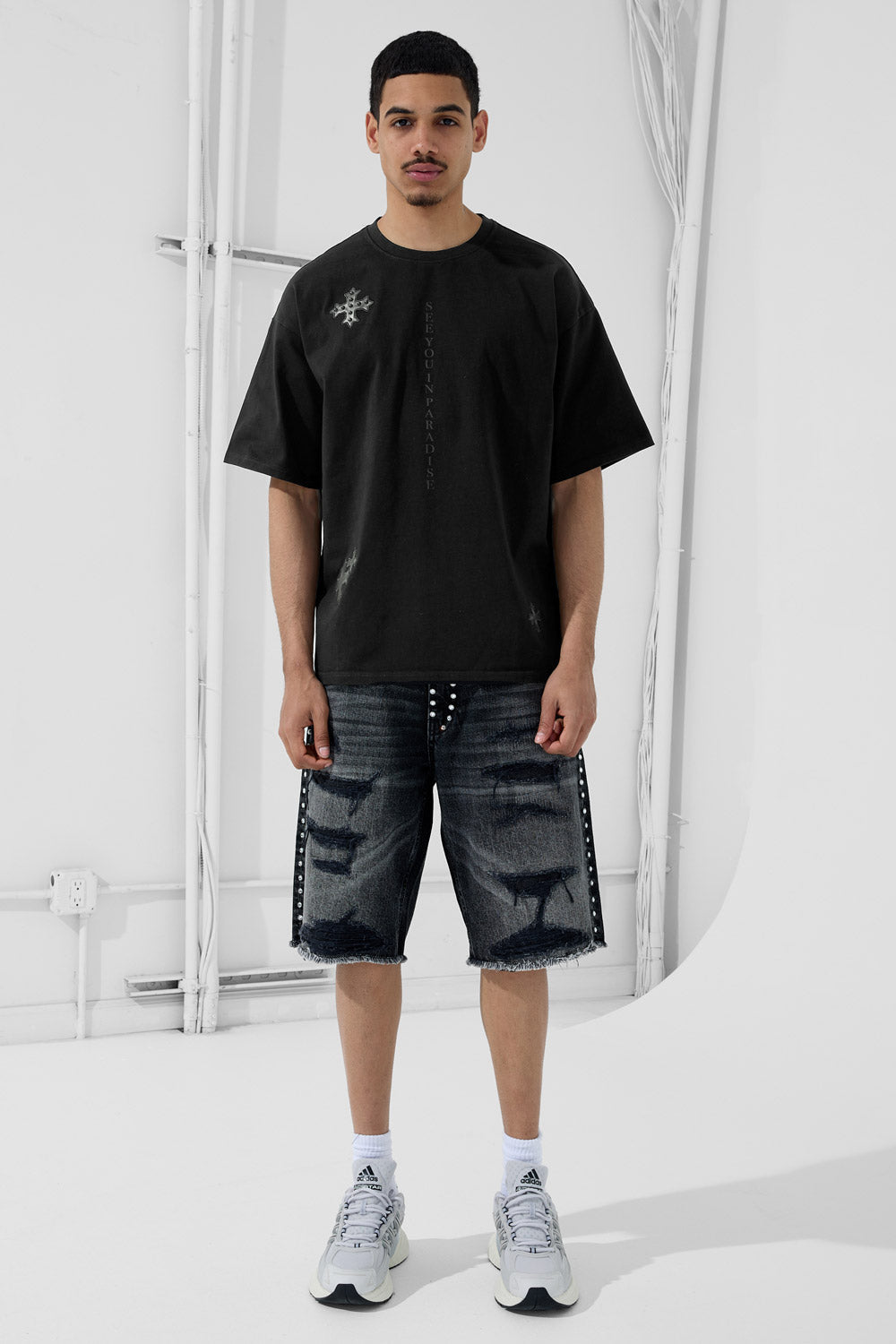 See You In Paradise "Utopia" Leather Patches T-Shirt