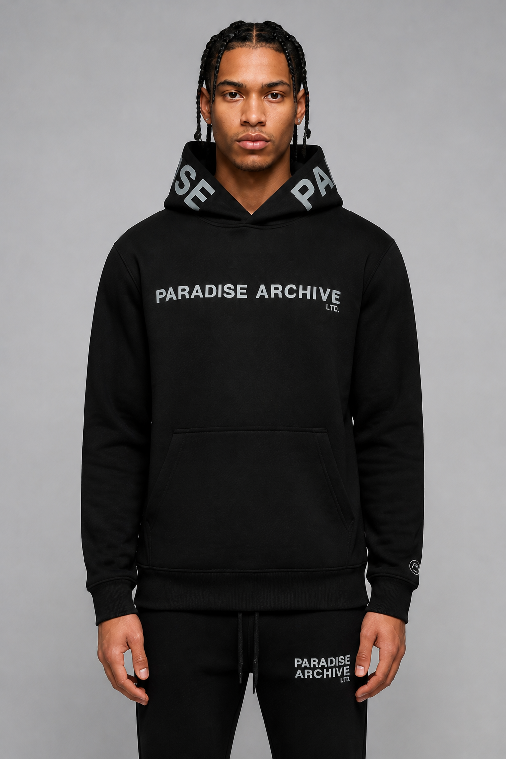 See You in Paradise "High Density Print Fleece" Jogging Suit - Black