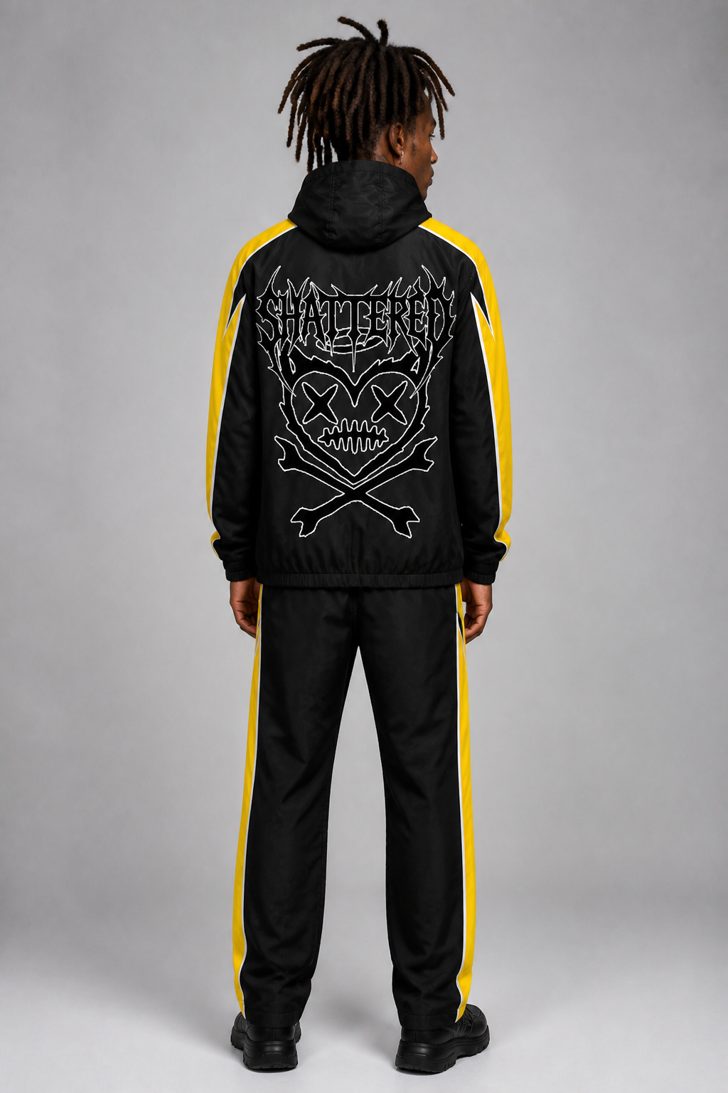 Shattered Hearts Nylon Track Suit