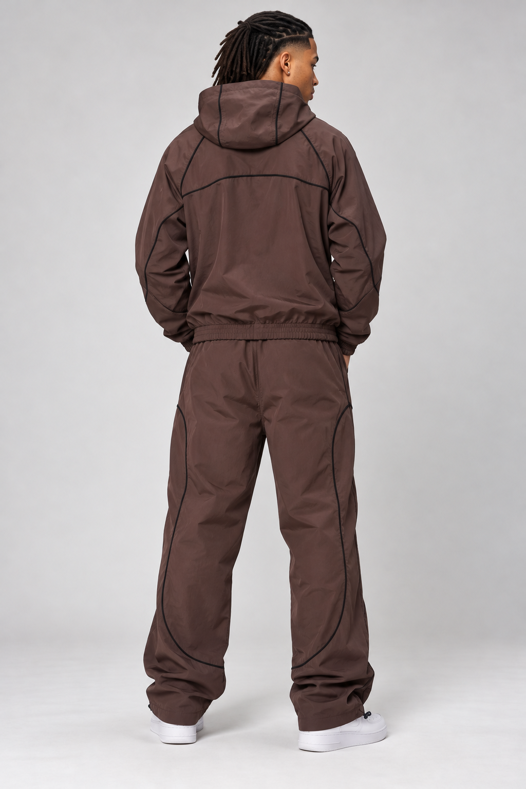 Rebel Minds Piping Nylon Track Suit