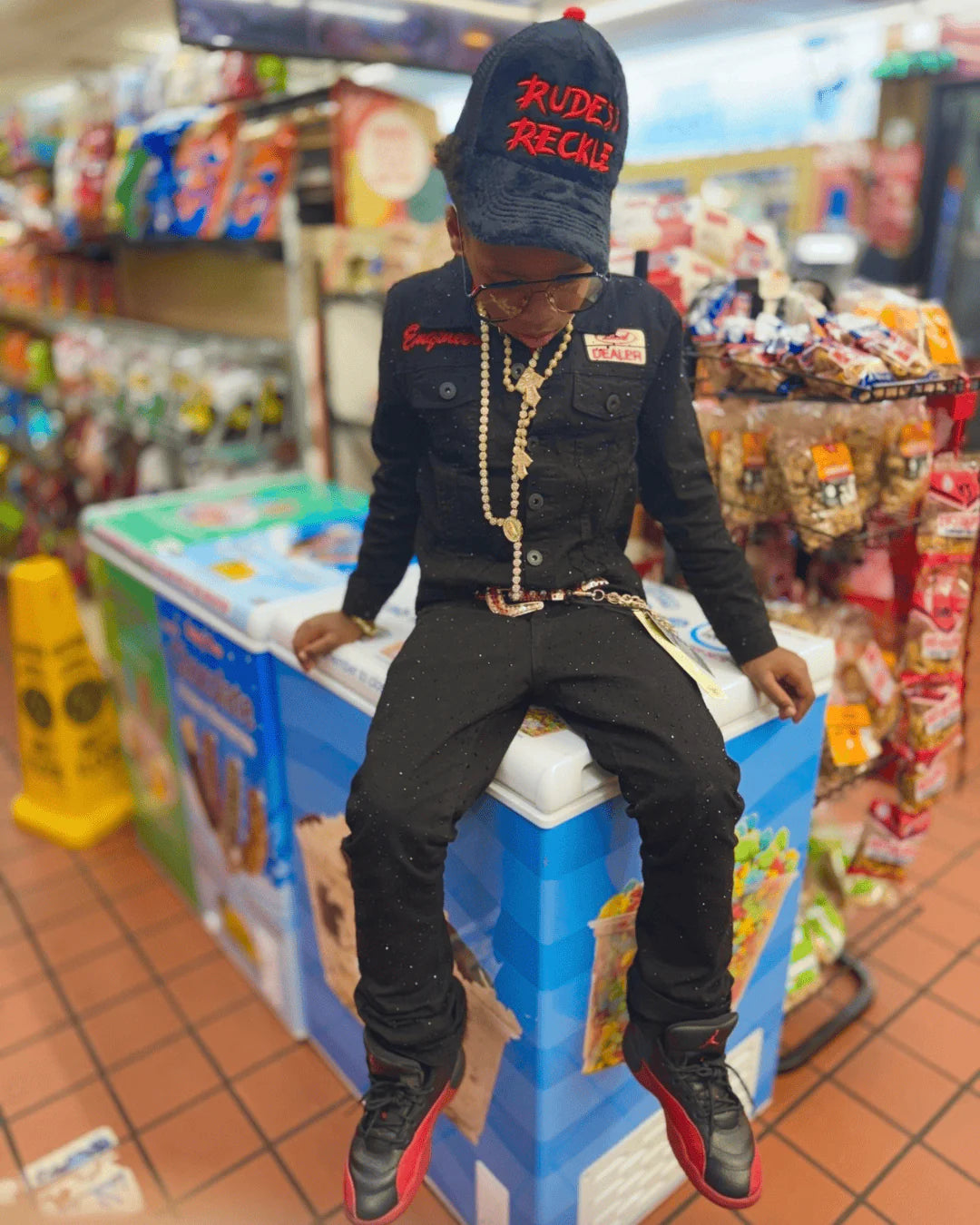 Jordan Craig Kids "Local Dealer" Rhinestone Stacked Jeans
