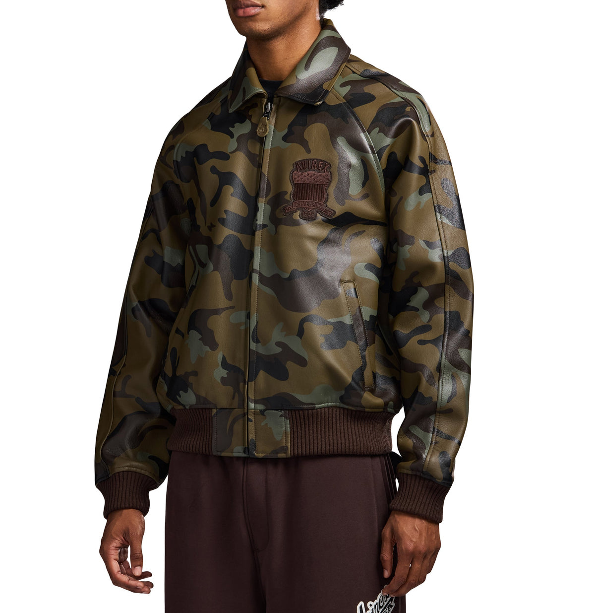 Avirex "Icon" Leather Jacket - Camo