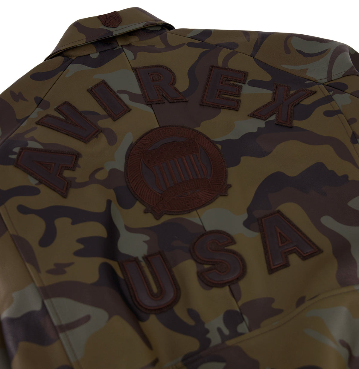 Avirex "Icon" Leather Jacket - Camo