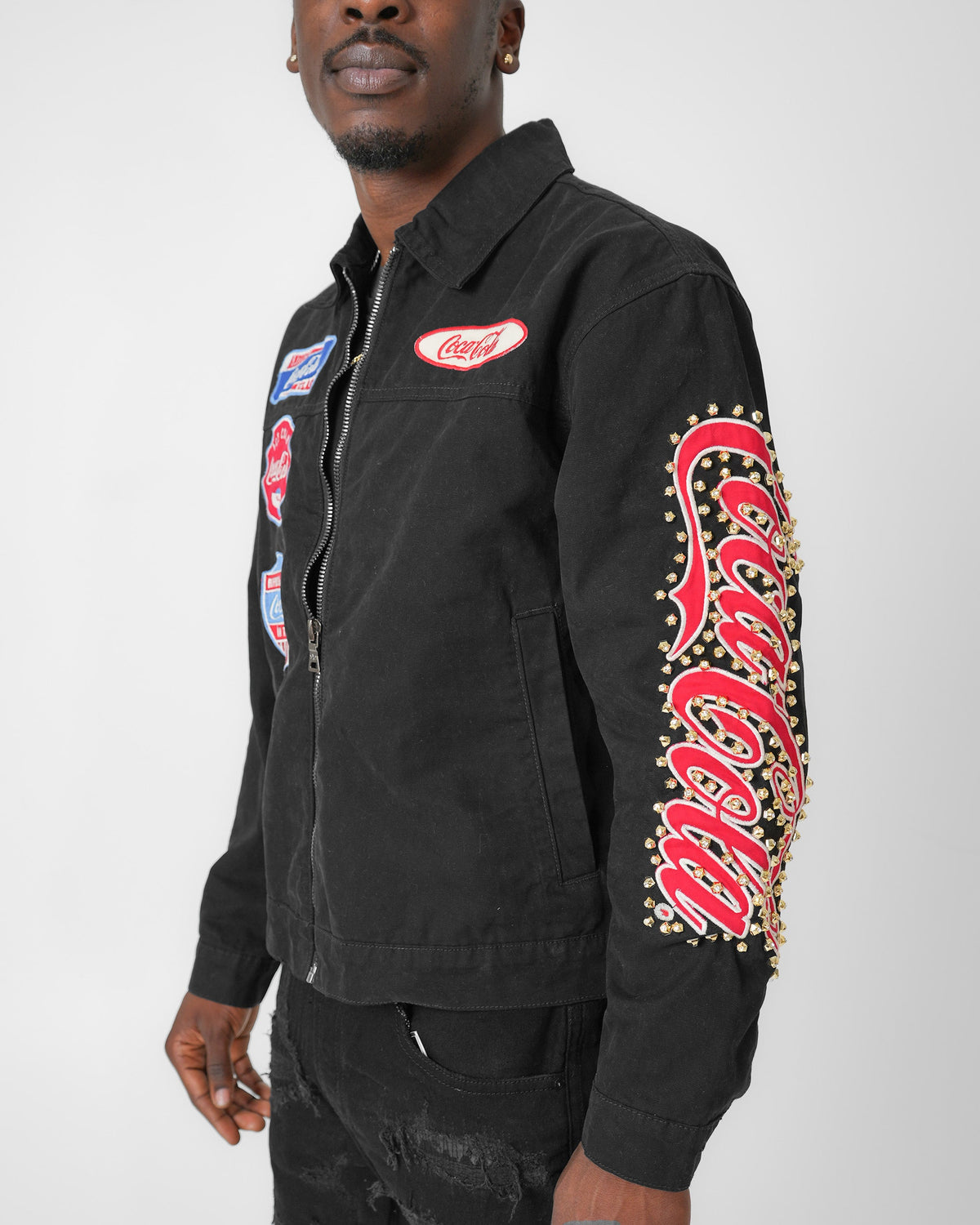 Preme "Coca-Cola Legacy" Twill Embellished Regular Fit Denim Jacket