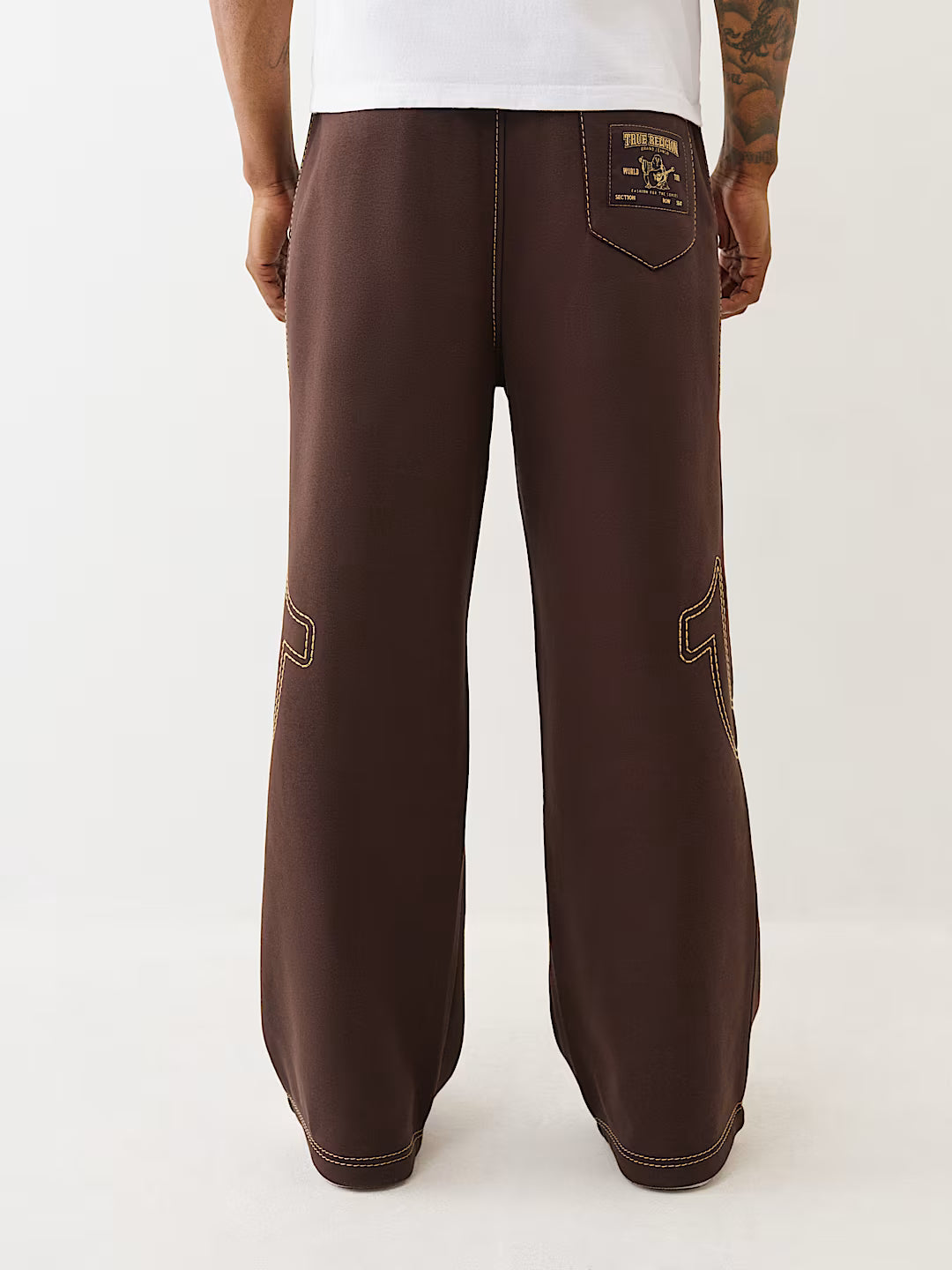 True Religion Anniversary Cinched Big T Zip Up Hoodie & Baggy Sweatpants Jogging Set