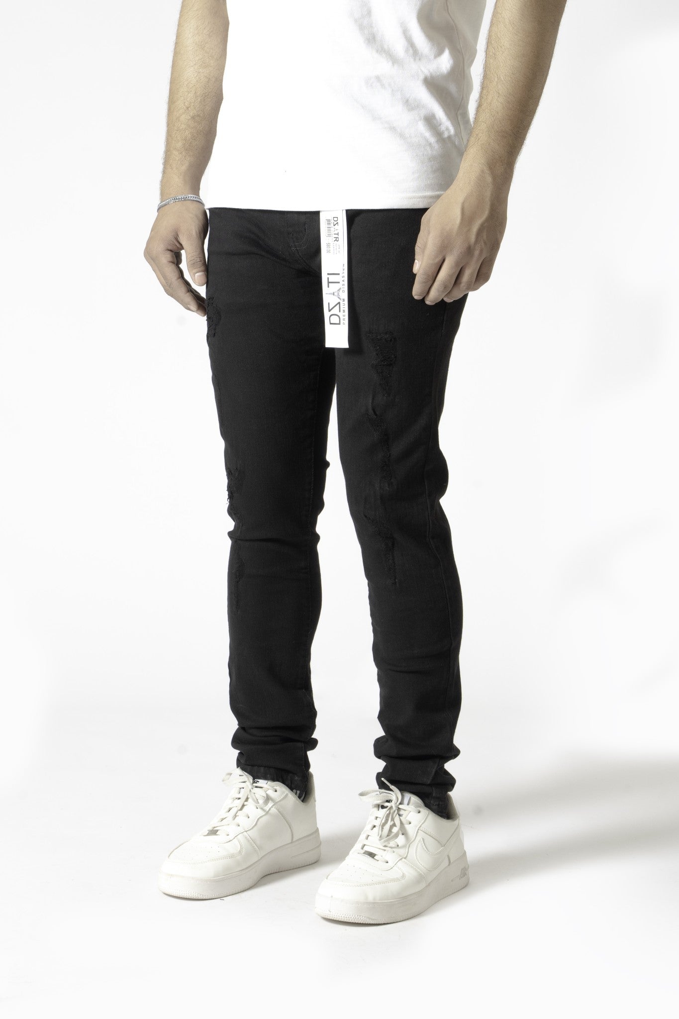 Premium Disaster "Black 3D Ripped" Ultra Skinny Stretch Denim