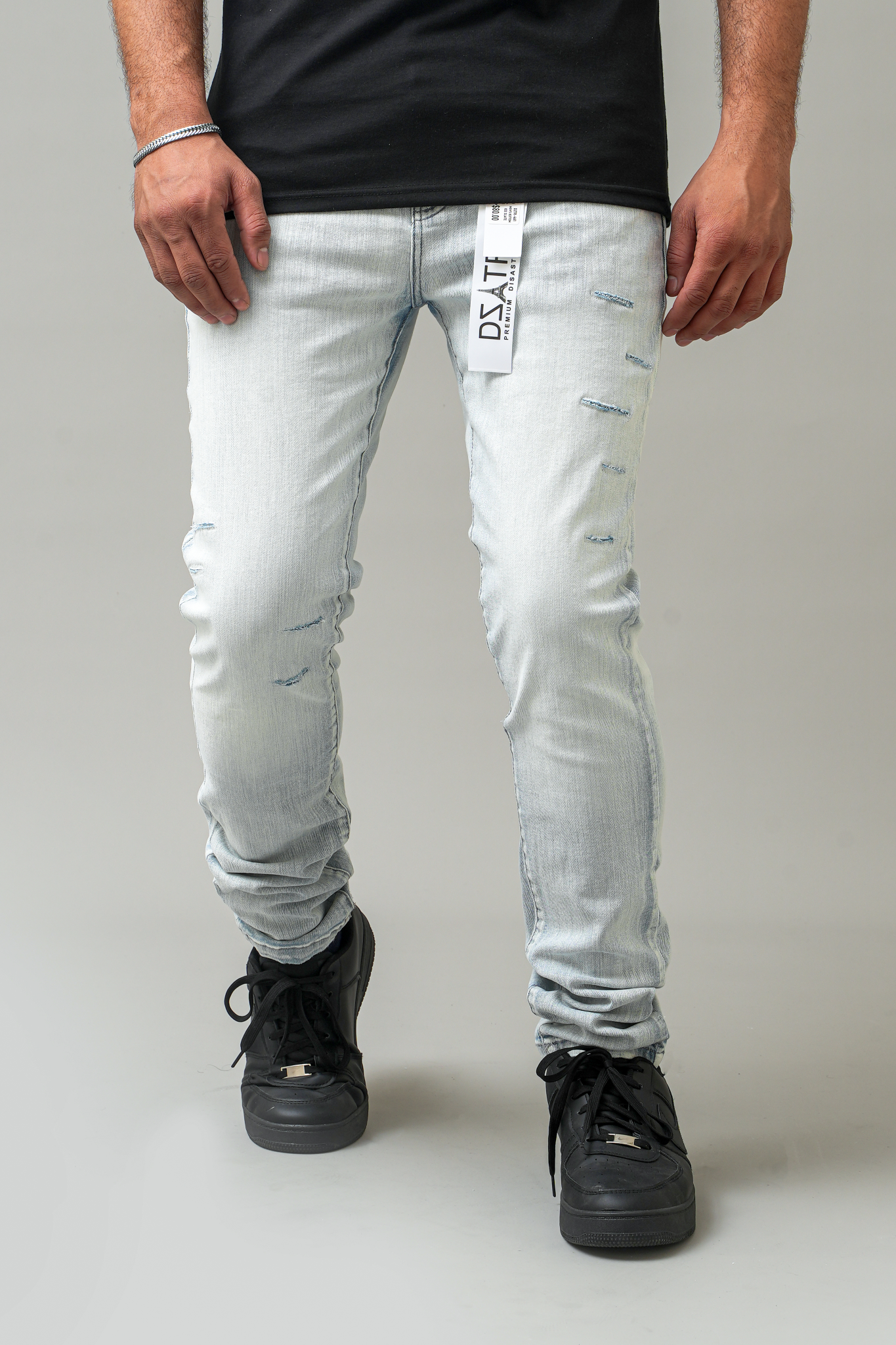 Premium Disaster "Ice Blue" Ultra Skinny Stretch Denim