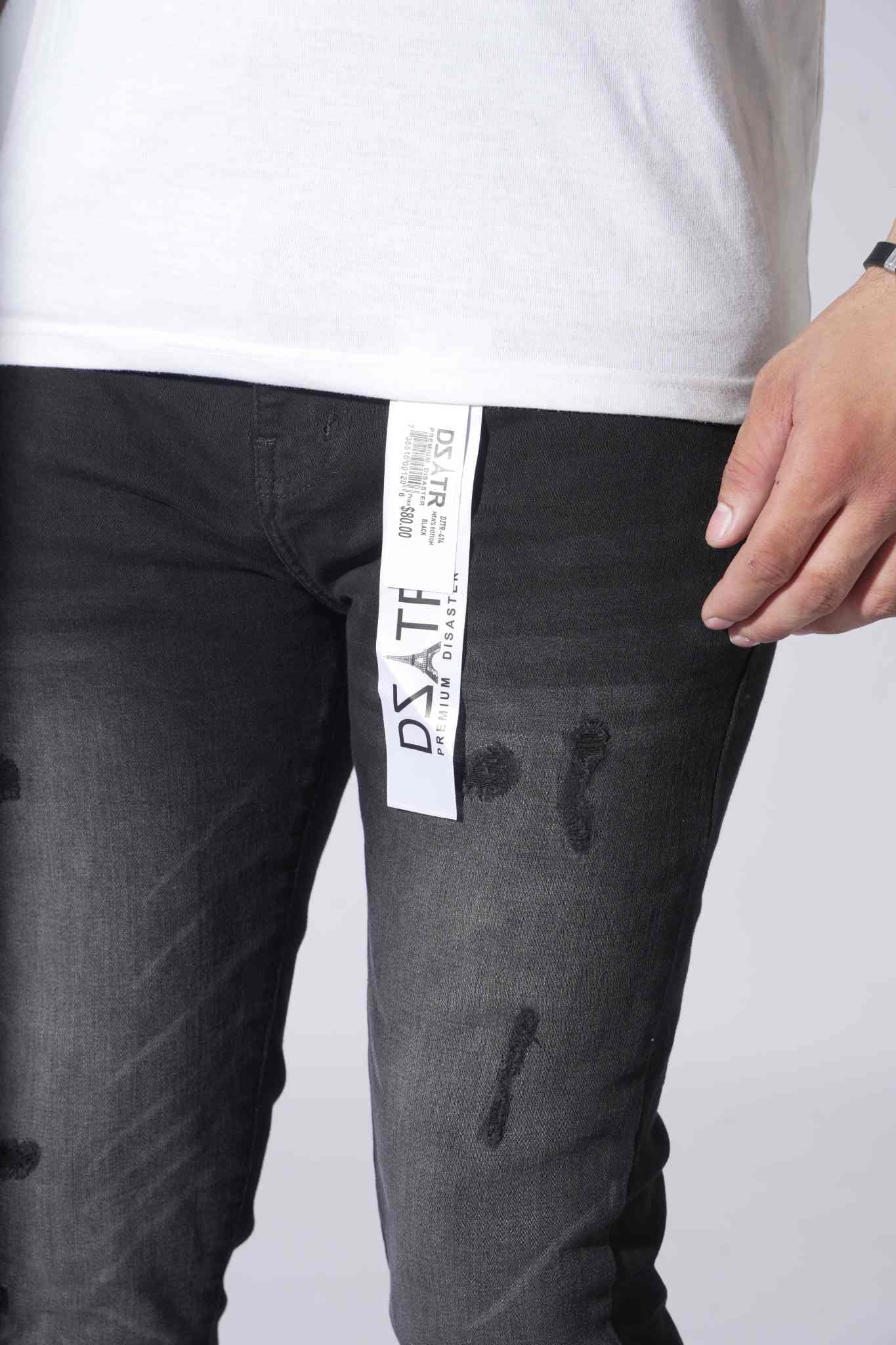 Disaster Ultra Skinny Stretch Denim - Black