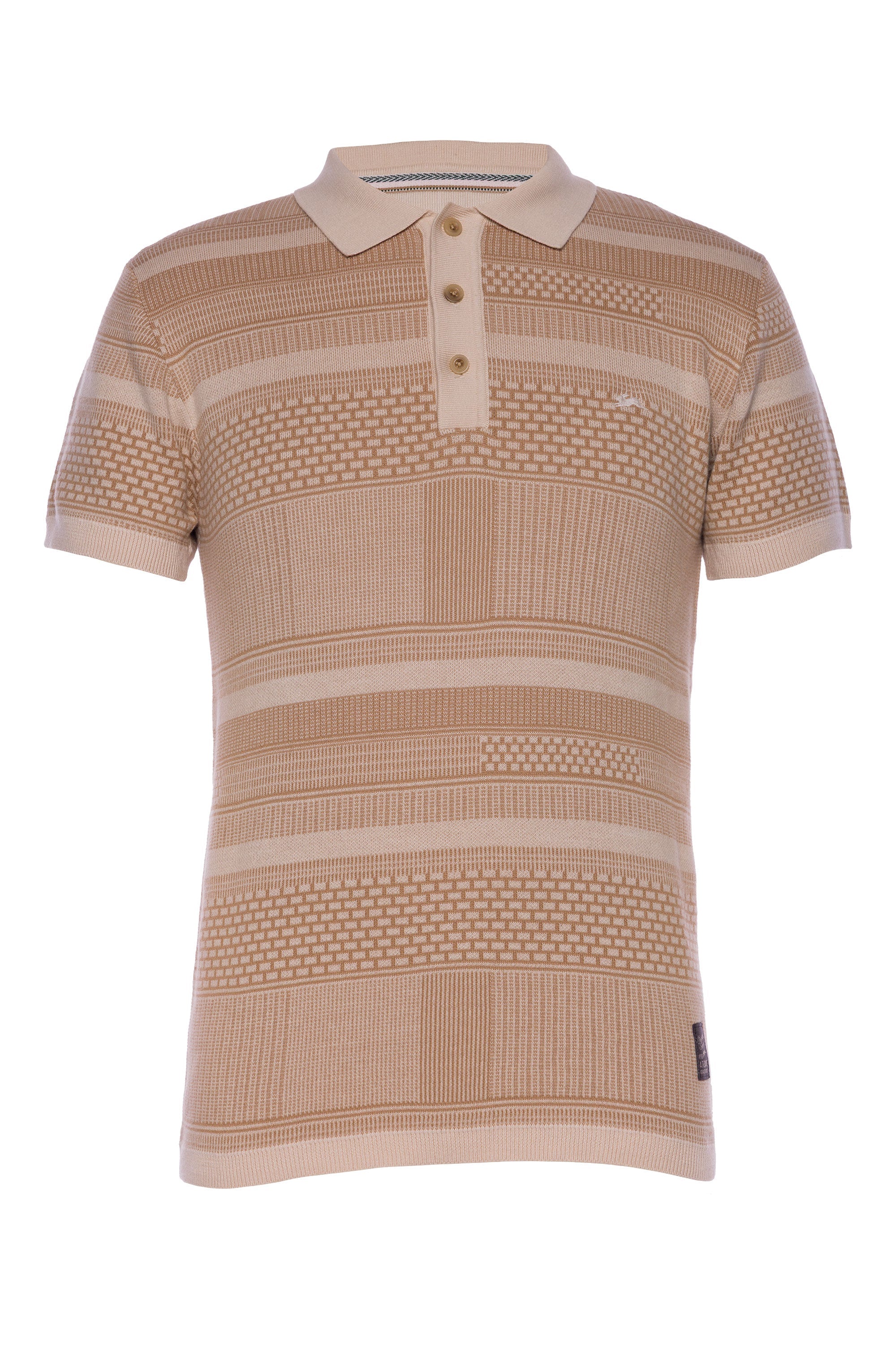 A. Tiziano "Irving" Jacquard Knit Polo Casual Shirt