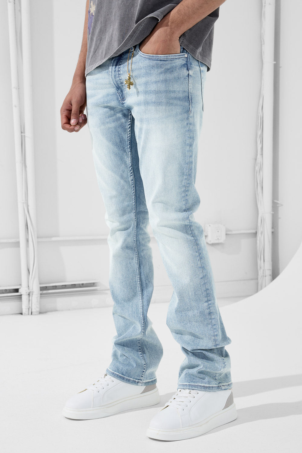 See You in Paradise Super Skinny Stacked First Class Denim