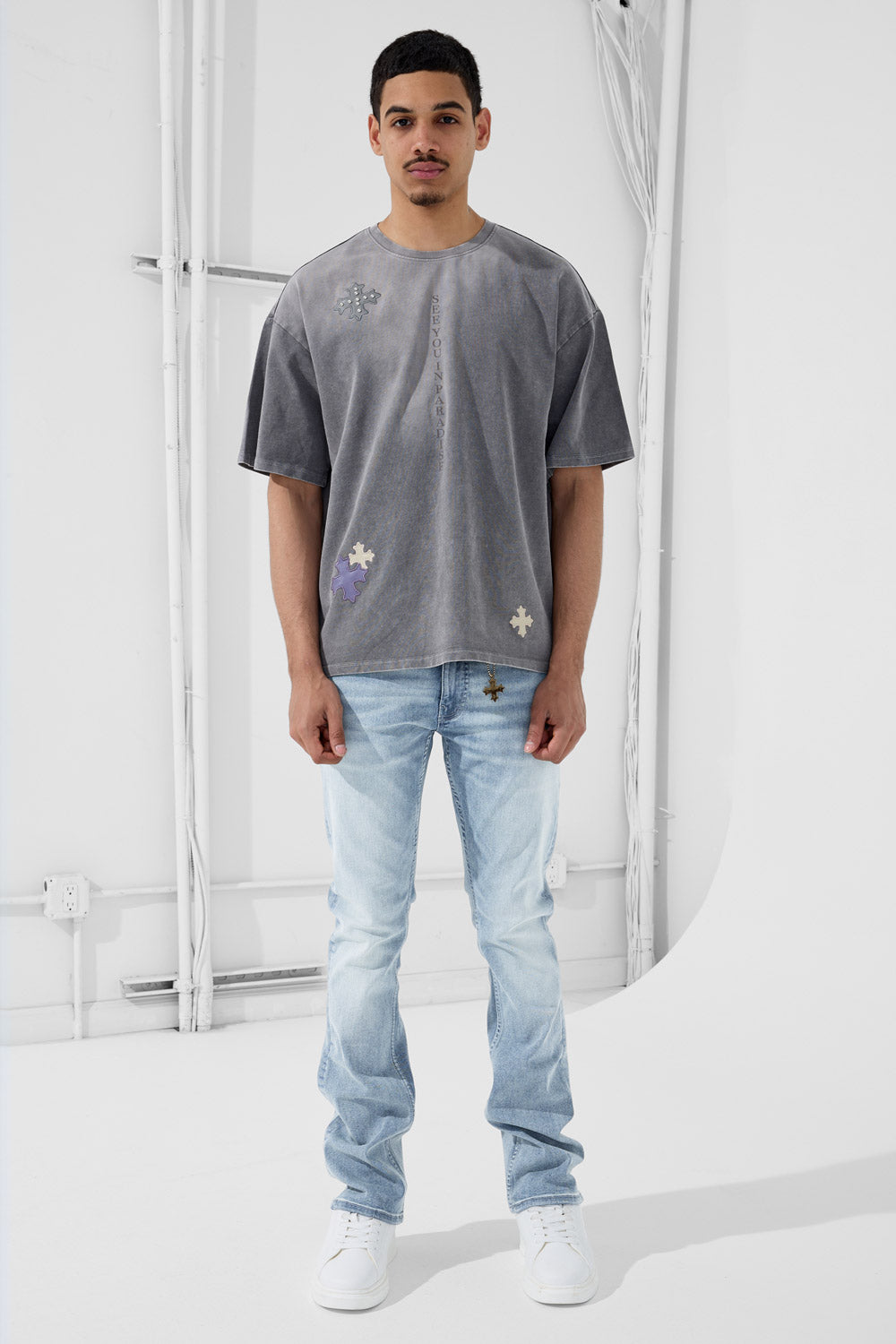 See You in Paradise Super Skinny Stacked First Class Denim