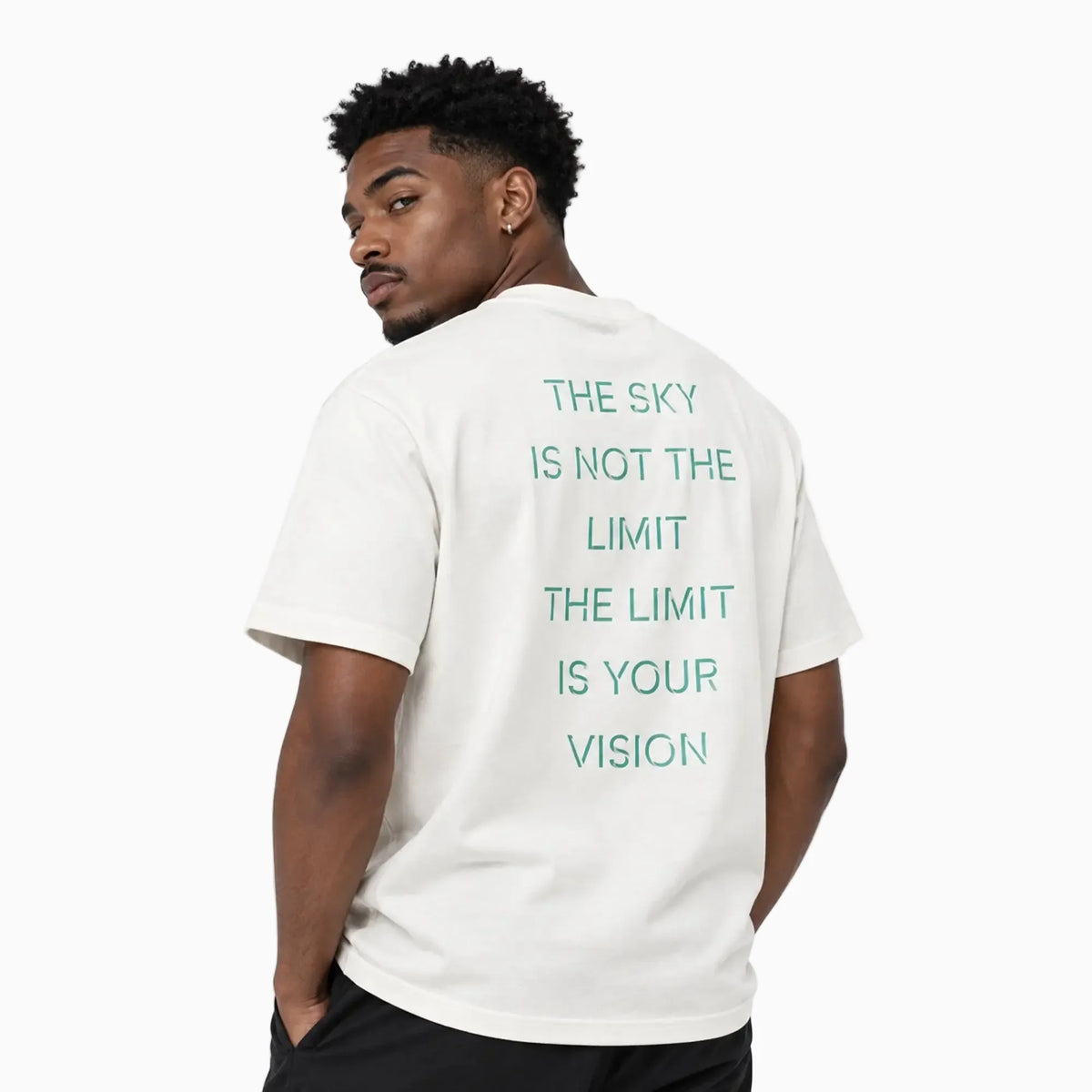 Luxe "Limitless" Tee - White/Green
