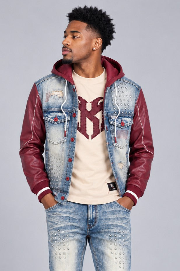 Makobi "Porada" PU Denim Jacket