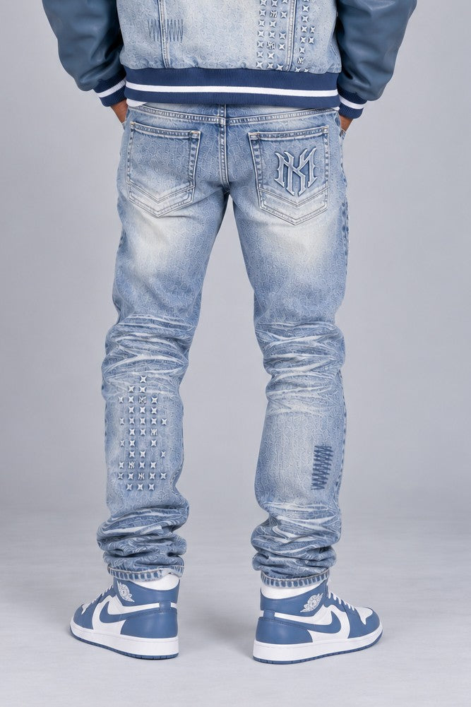 Makobi "Porada" Pu Denim Jeans