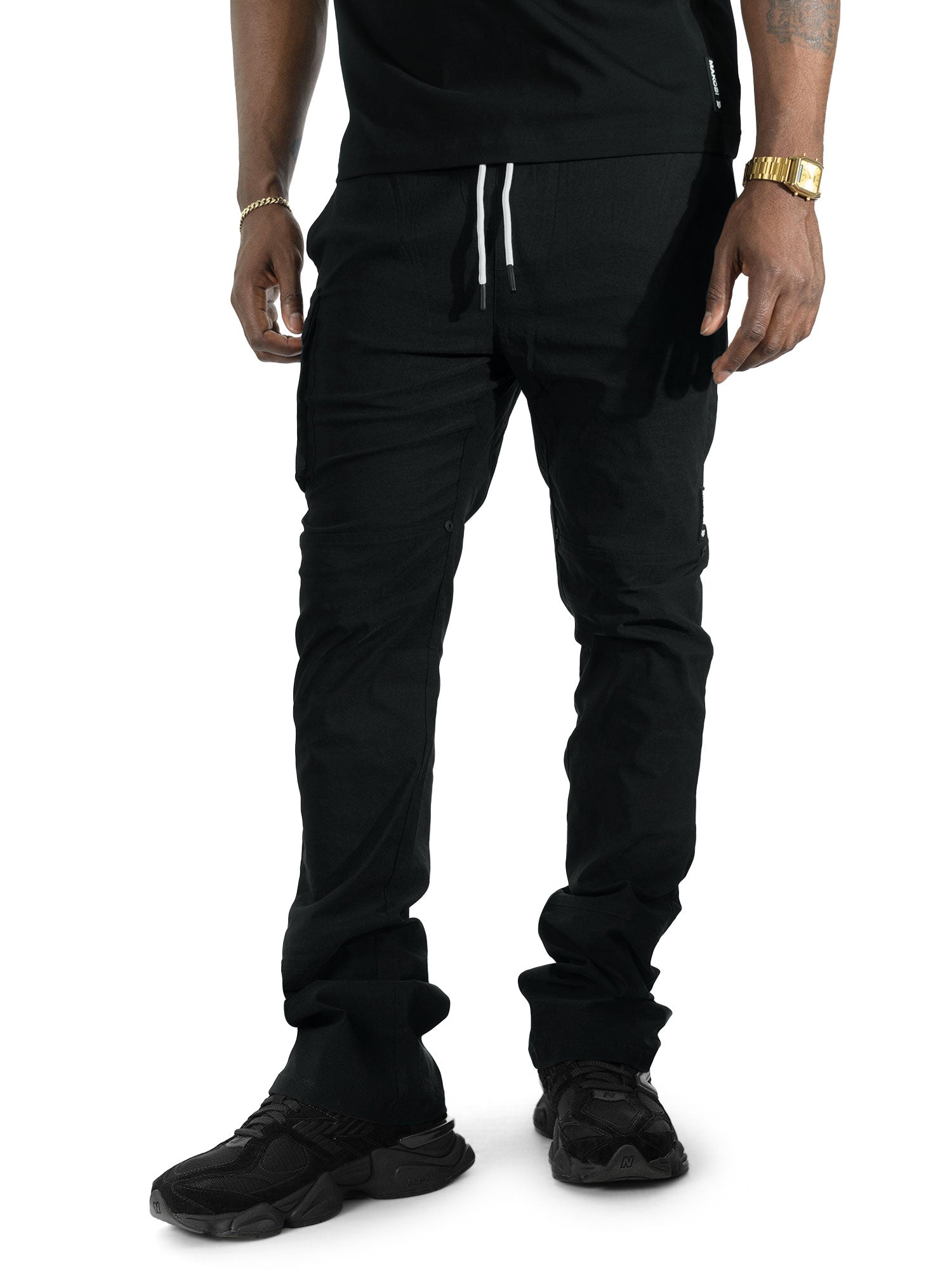 Makobi "Adorni" Nylon Stacked Pants
