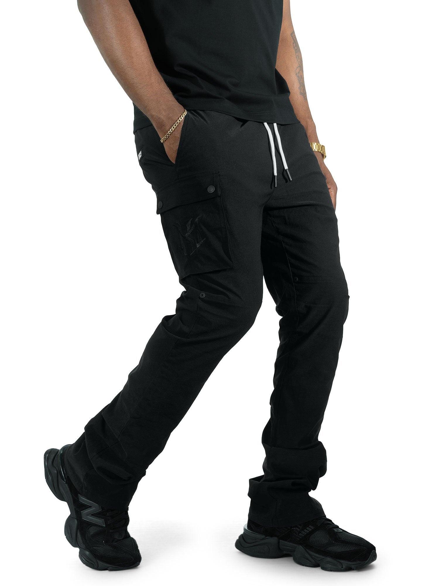 Makobi "Adorni" Nylon Stacked Pants