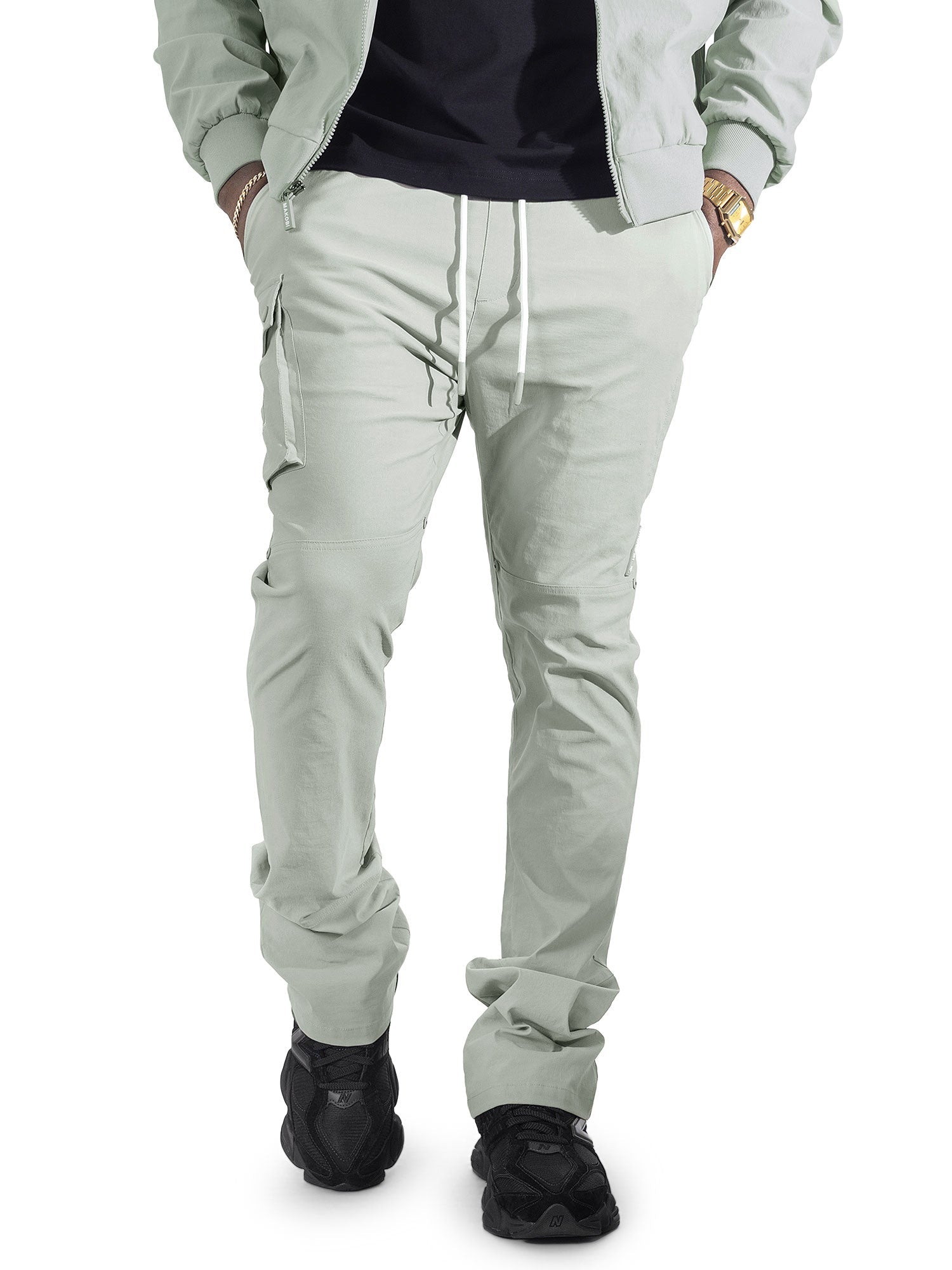Makobi "Adorni" Nylon Stacked Pants