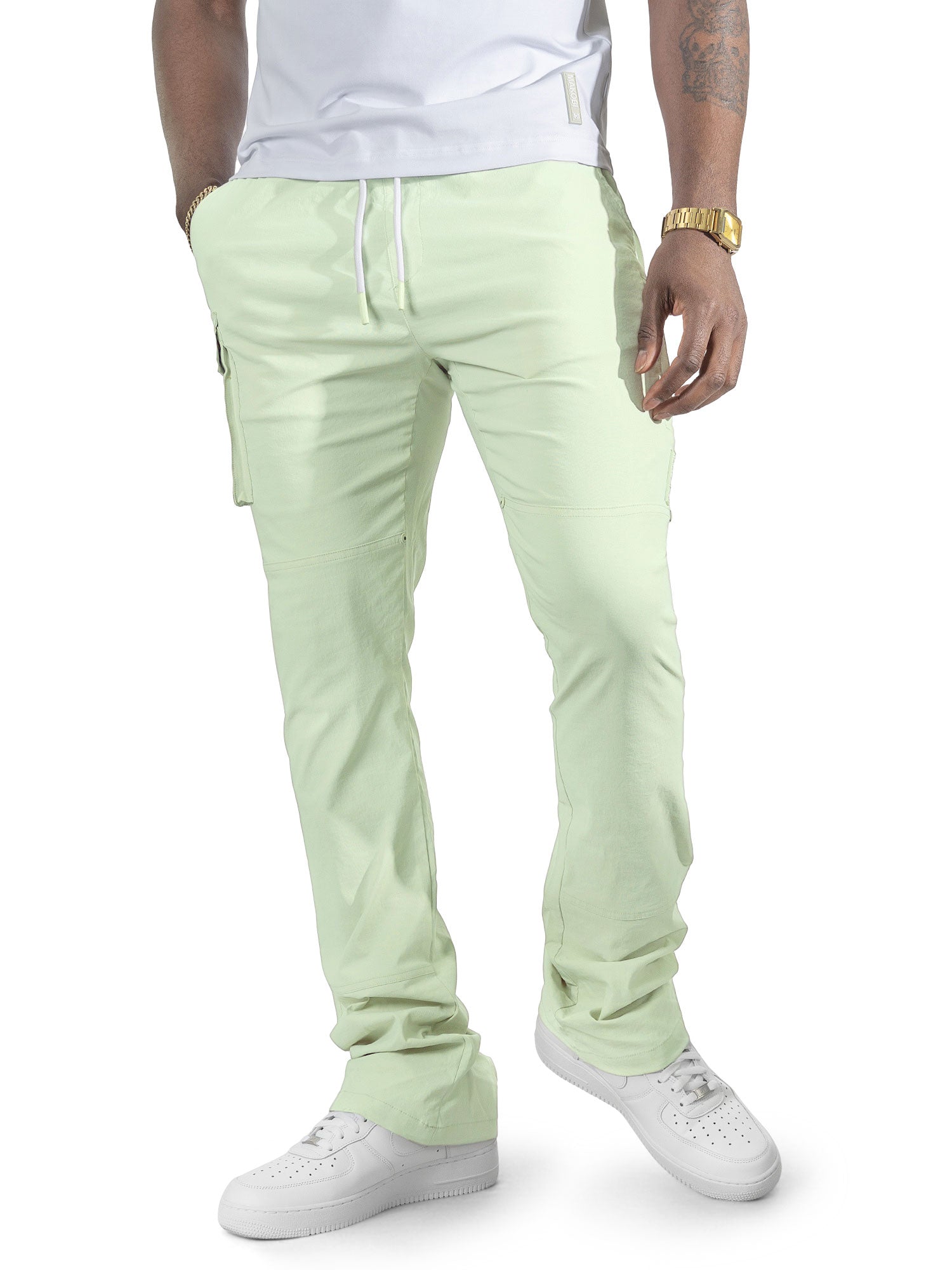 Makobi "Adorni" Nylon Stacked Pants