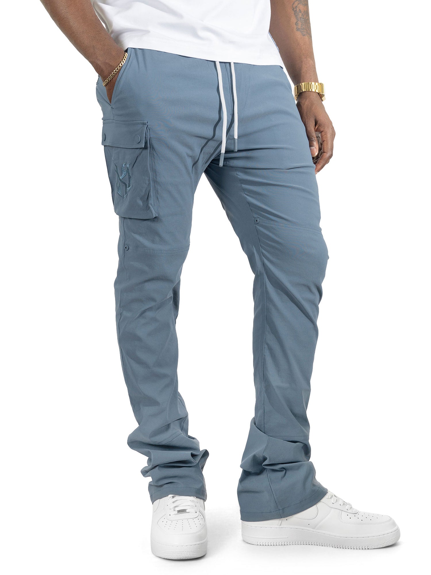 Makobi "Adorni" Nylon Stacked Pants