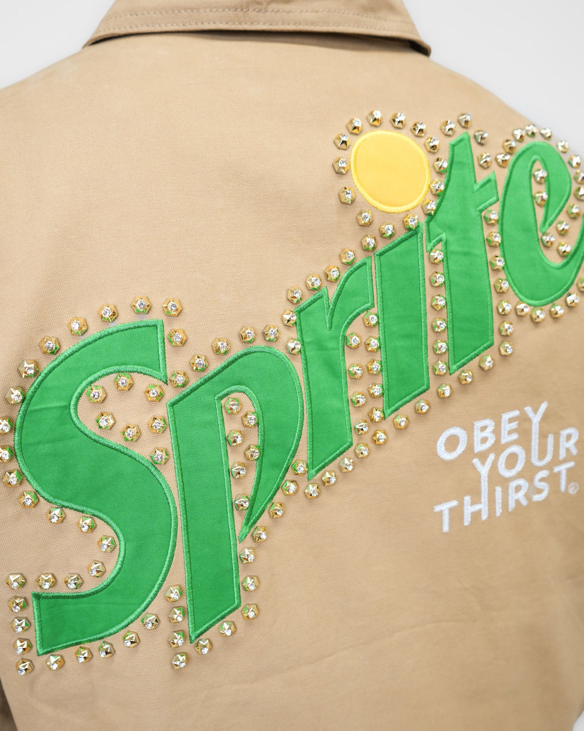 Preme "Sprite Mechanic" Twill Embellished Regular Fit Denim Jacket