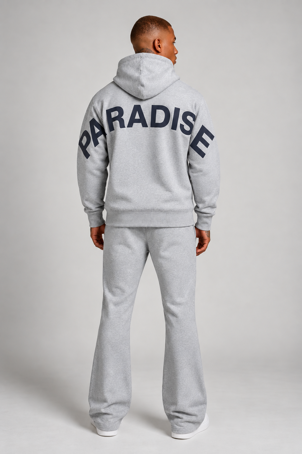 See You in Paradise Wingspan Jogging Suit - Heather Grey/Charcoal