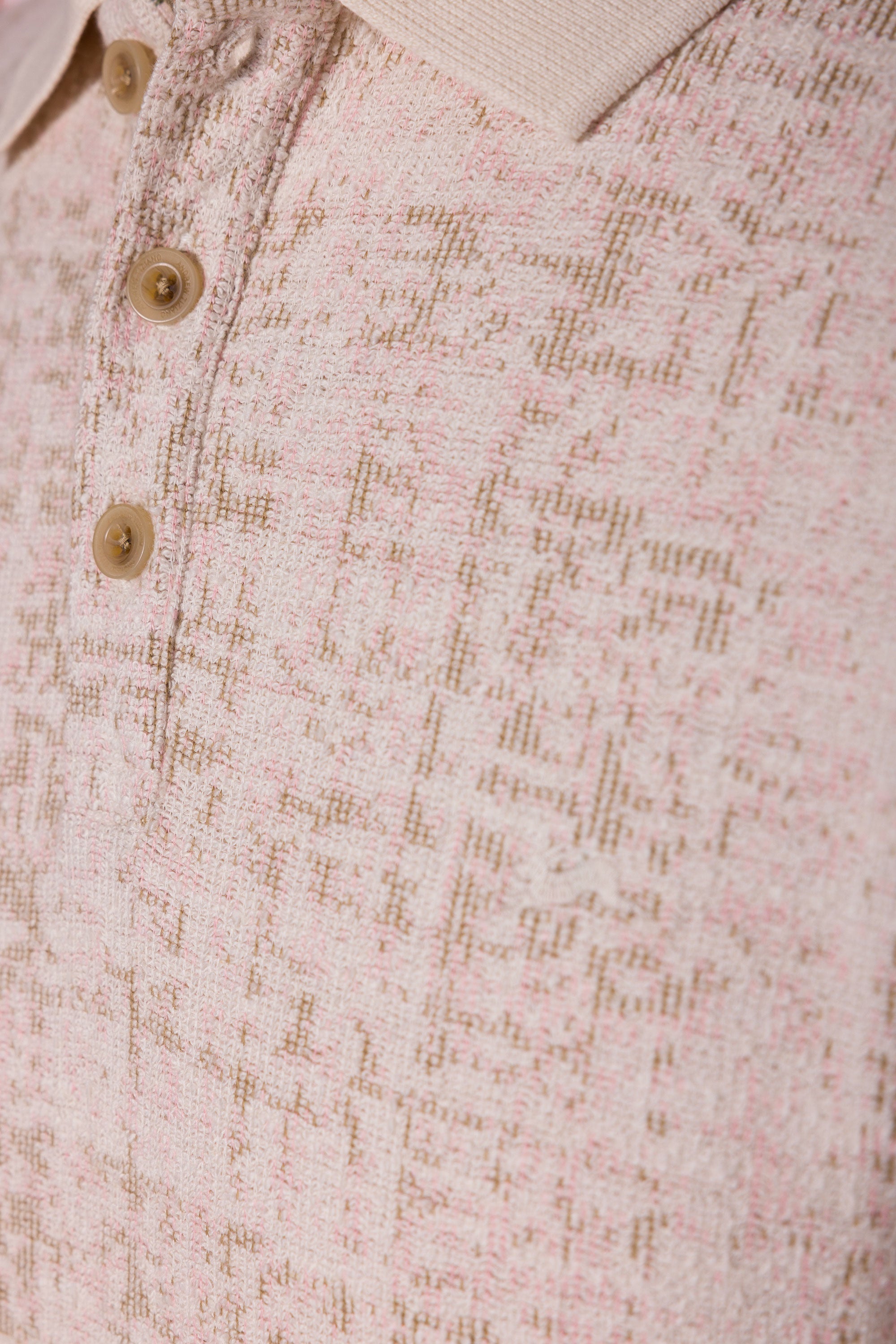 A. Tiziano "Percey" Jacquard Knit Polo Causal Shirt