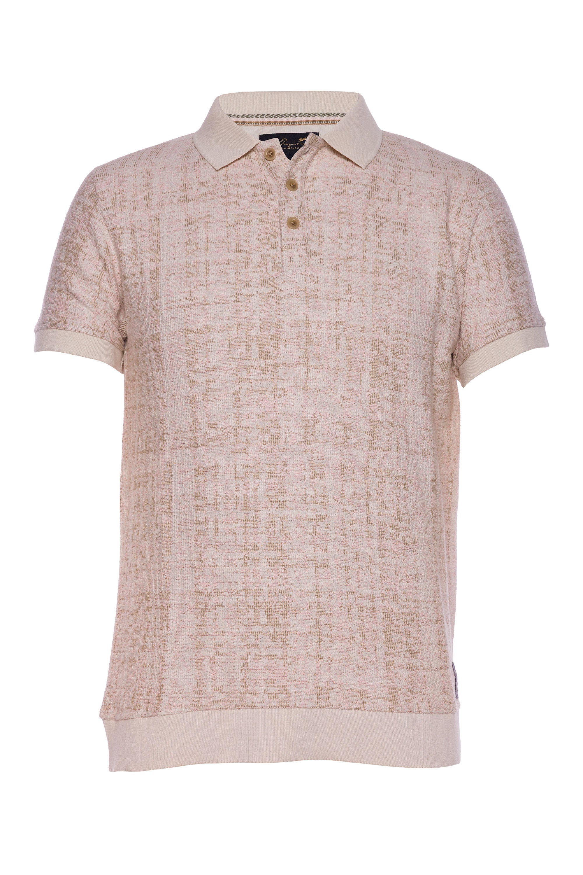 A. Tiziano "Percey" Jacquard Knit Polo Causal Shirt