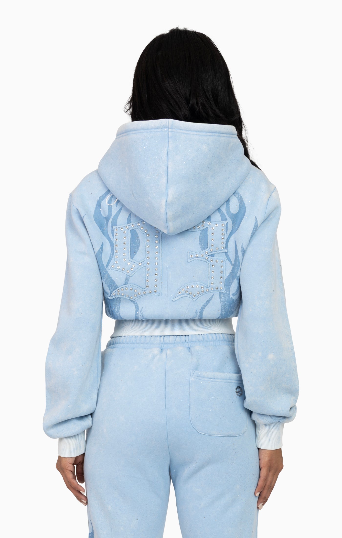 Smoke Rise Women's Sparkling Zip-up Jogging Set