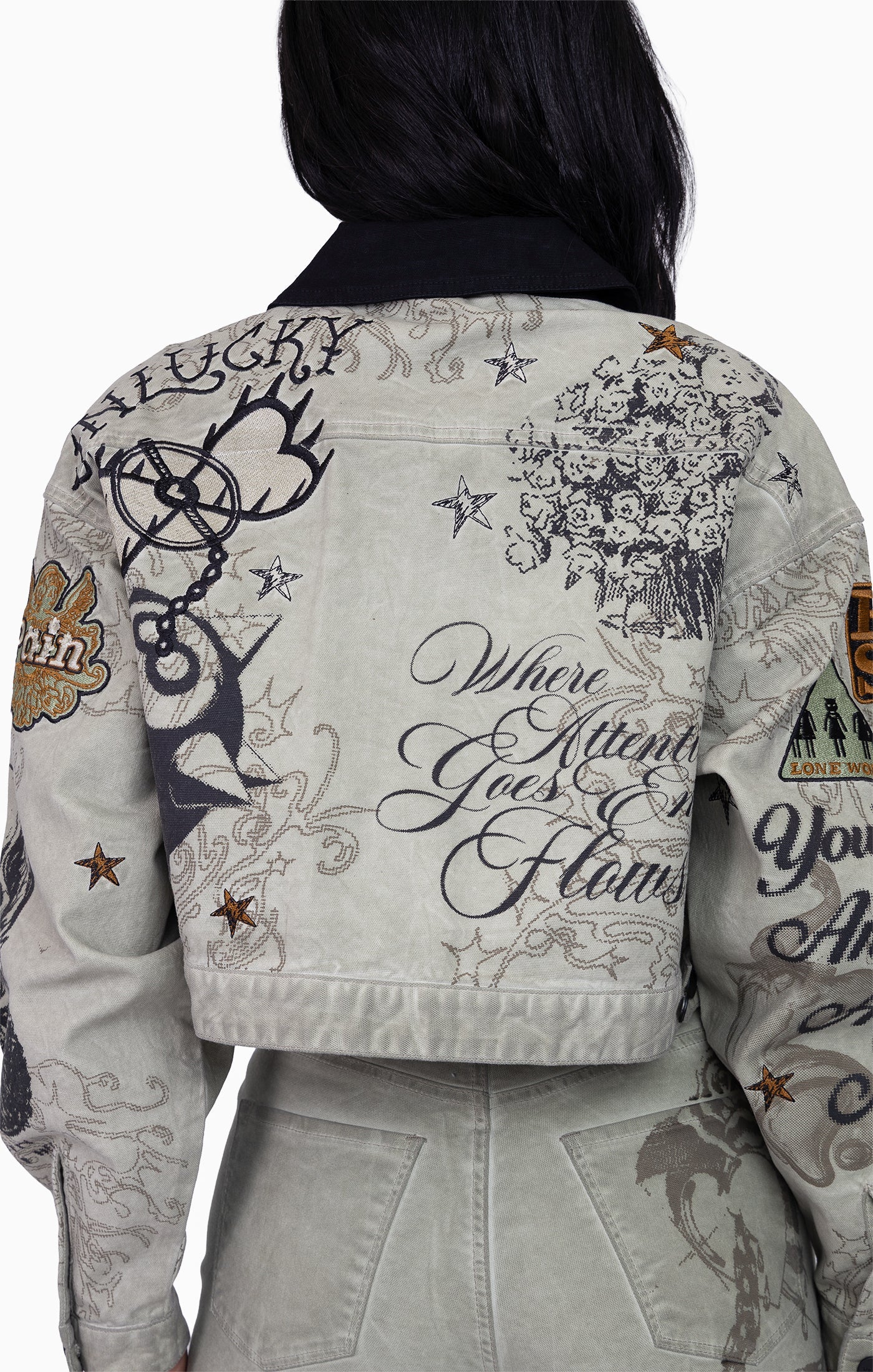 Smoke Rise Women's Embroidered Printed Twill Jacket