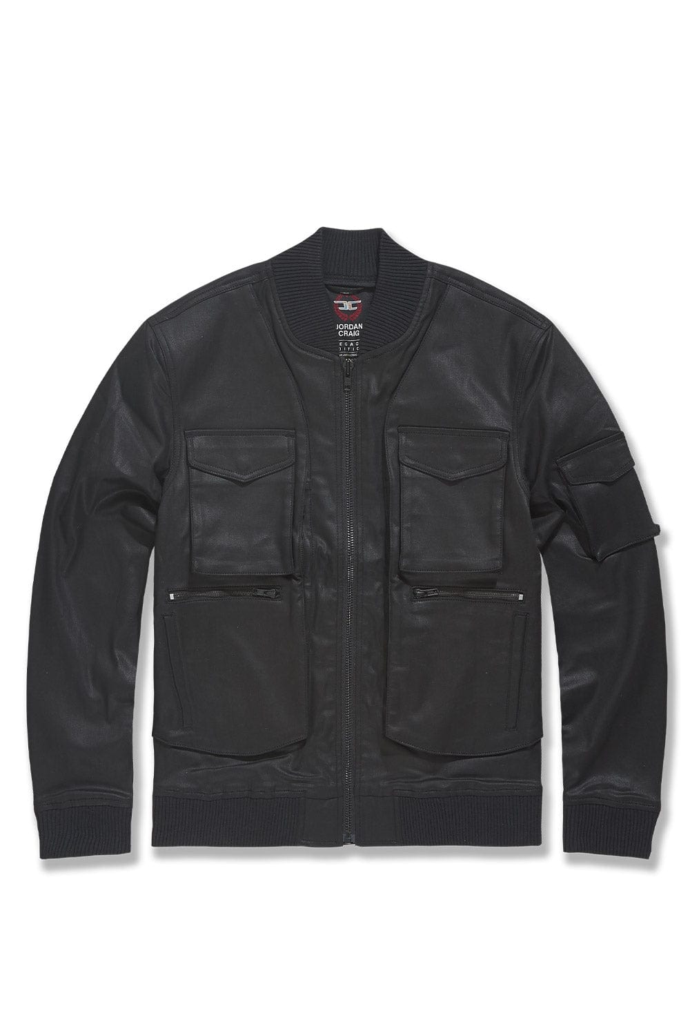 Jordan Craig "Midnight Mercenary" Wax Jet Black Bomber Jacket