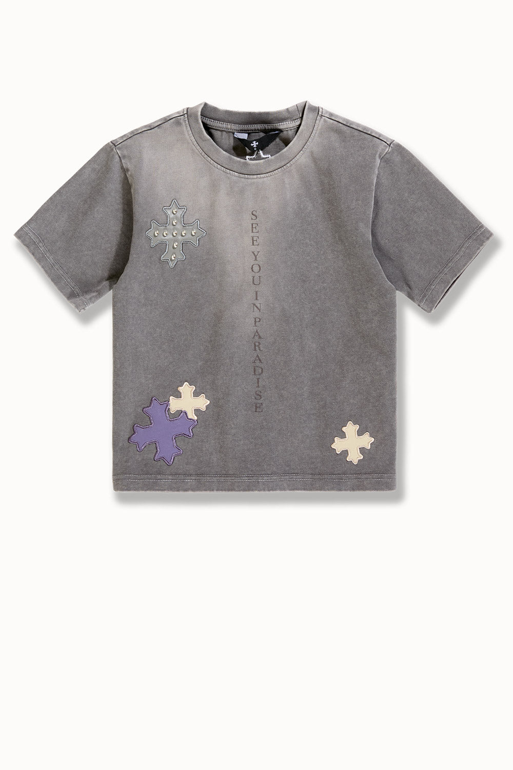 See You In Paradise Kids Leather Patches T-Shirt