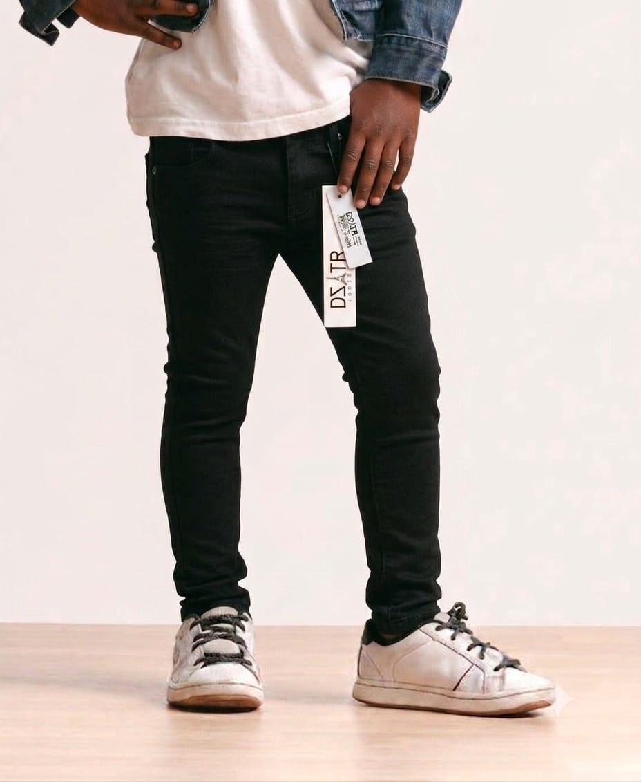 Premium Disaster Kids Skinny Jeans Black Rips