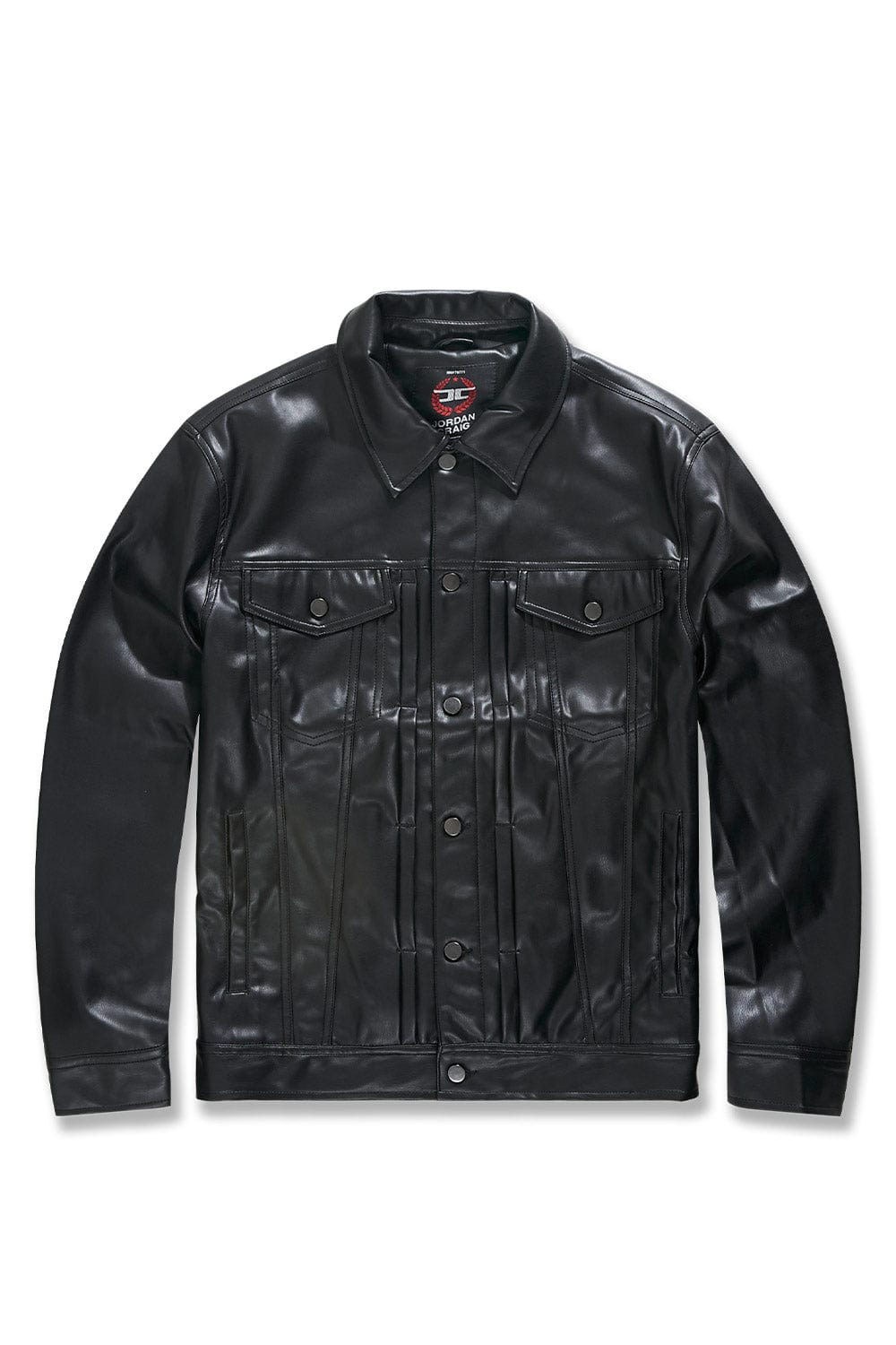 Jordan Craig "Thriller" Leather Button Up Trucker Jacket