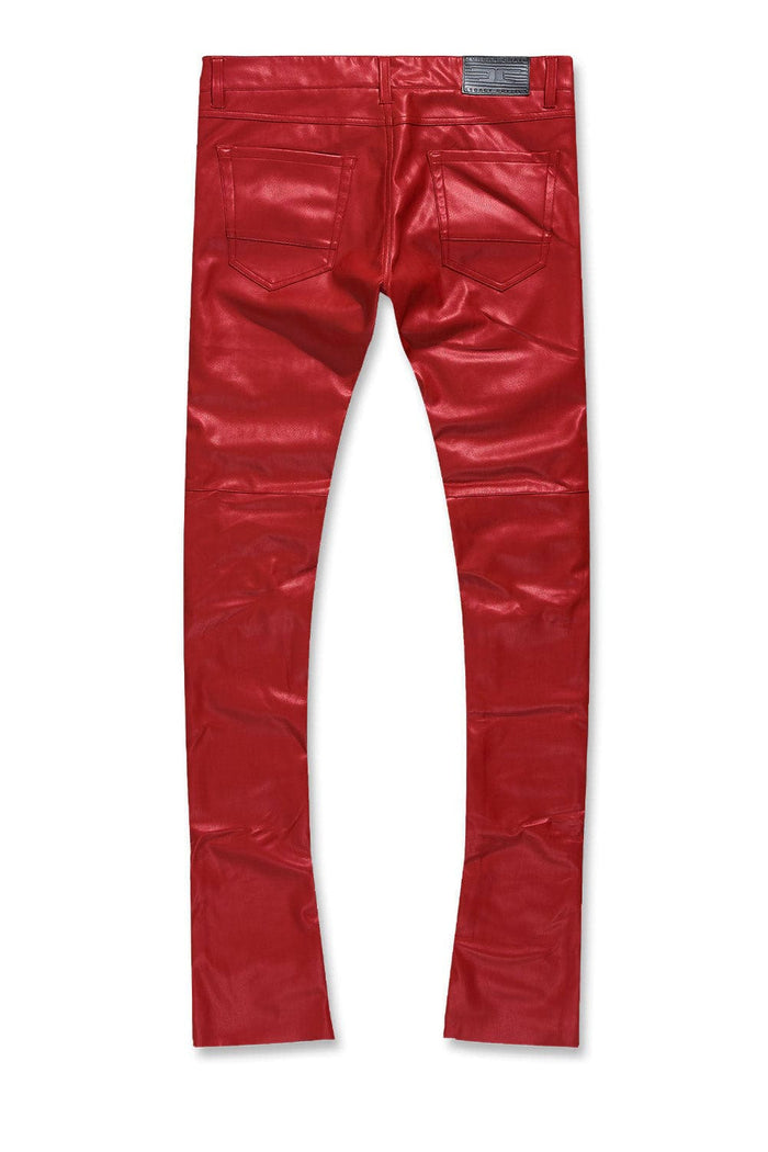 Jordan Craig "Thriller" Skinny Ross Stacked Cargo Leather Pants