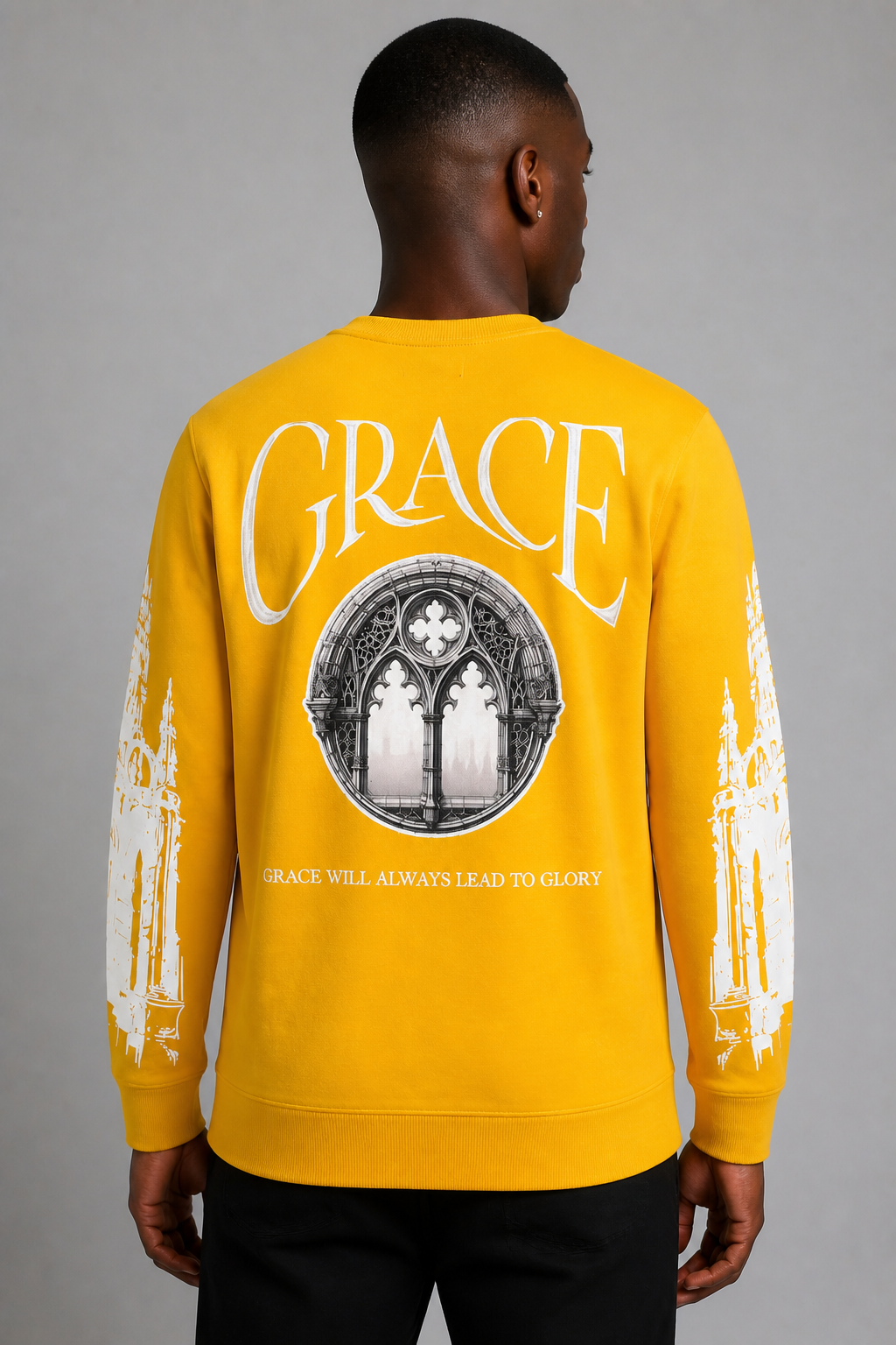 Black Pike "Grace" Fleece Sweater - Gold