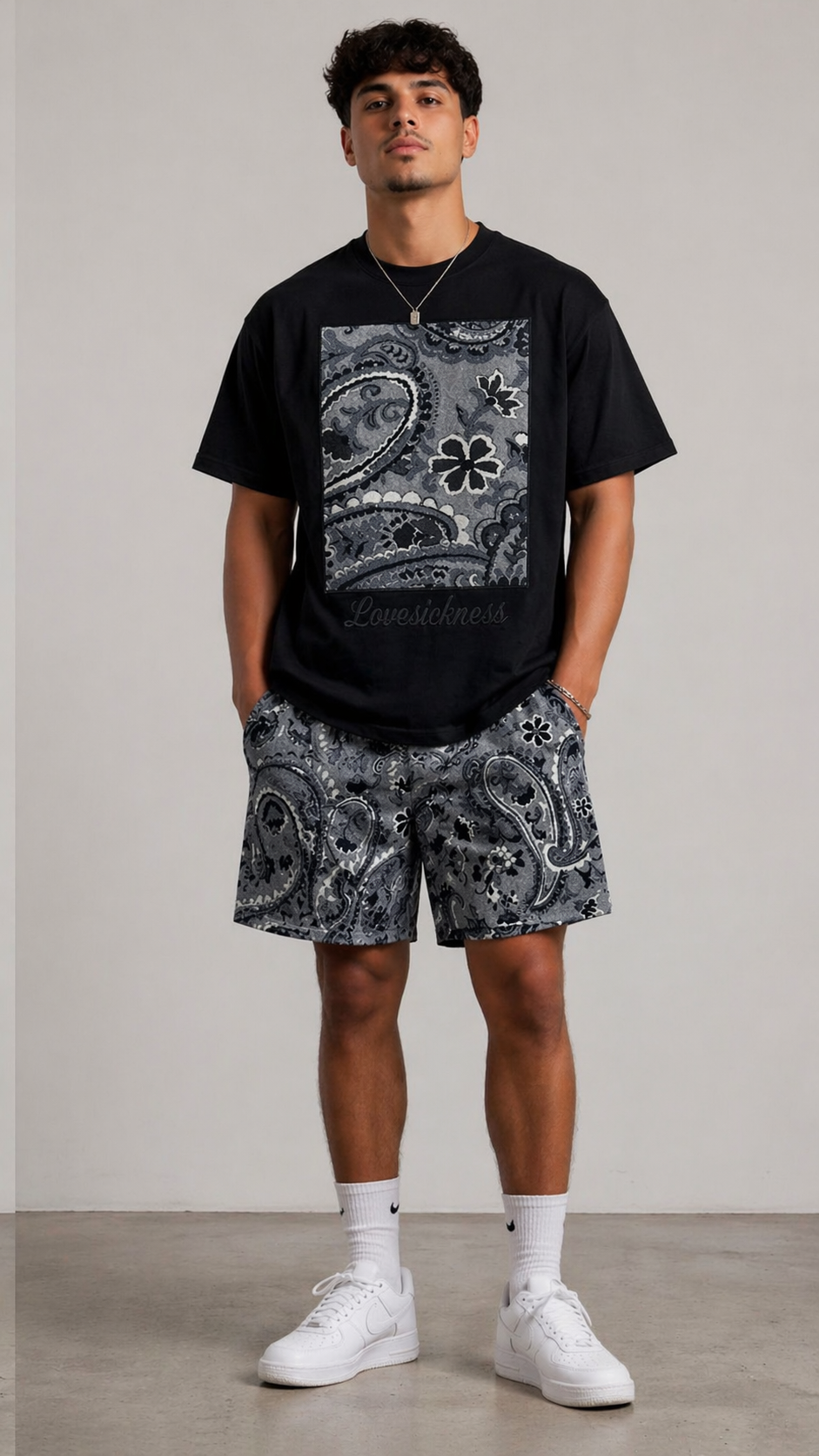 Rebel Minds Rebel Mindz Floral Tapestry Shirt & Shorts Set