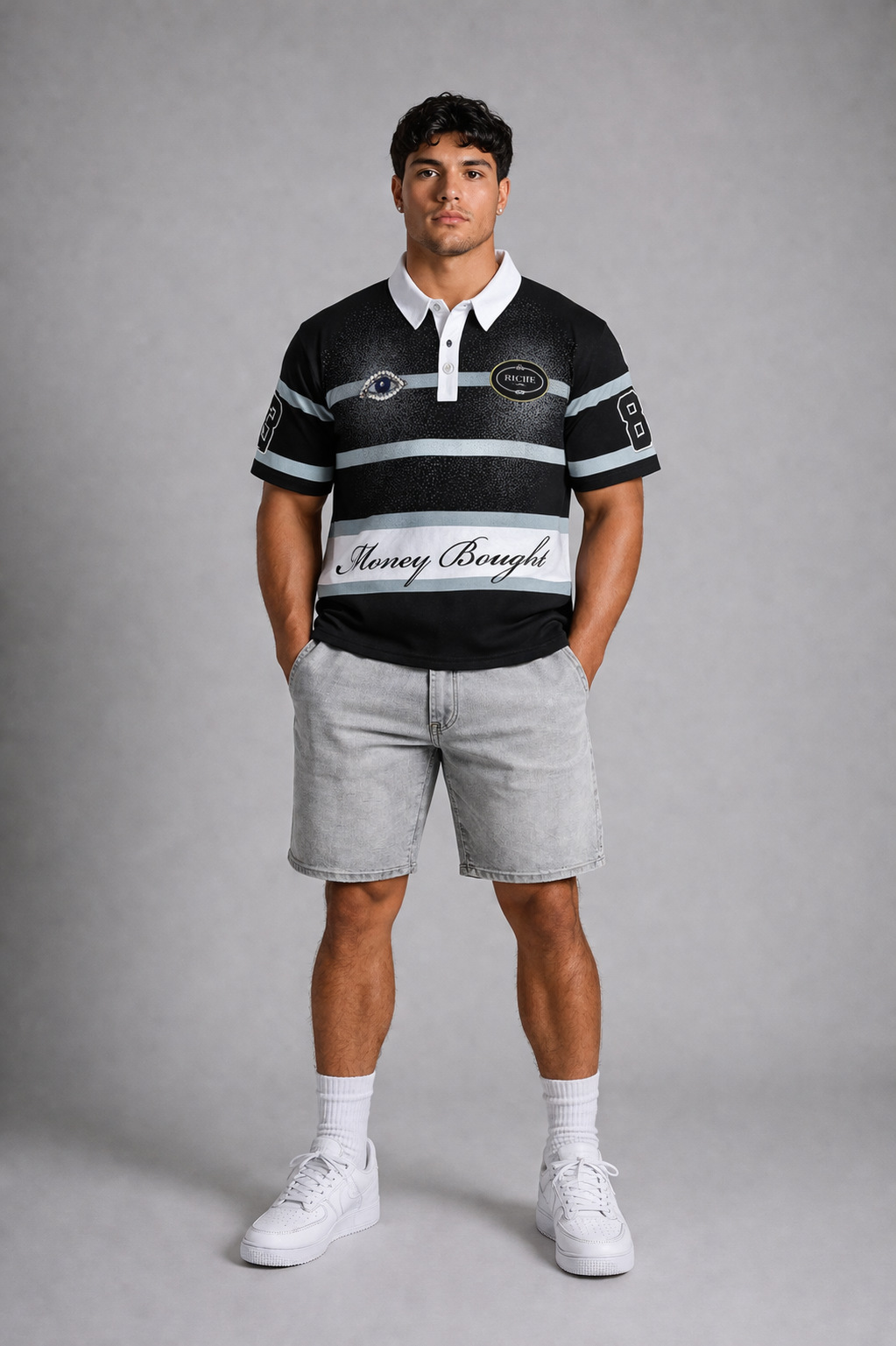 Vie+Riche VR Logo Rugby Tee