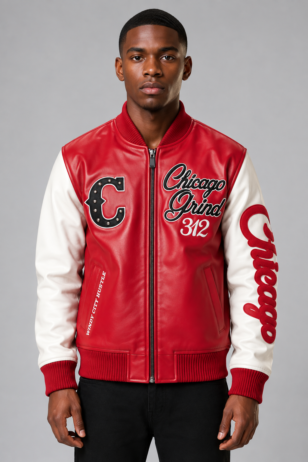 Roku Studio DC Exclusive Chi Grind Leather Jacket (Bulls Colors)