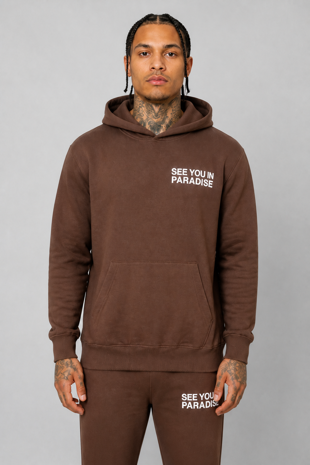 See You in Paradise Wingspan Jogging Suit - Brown