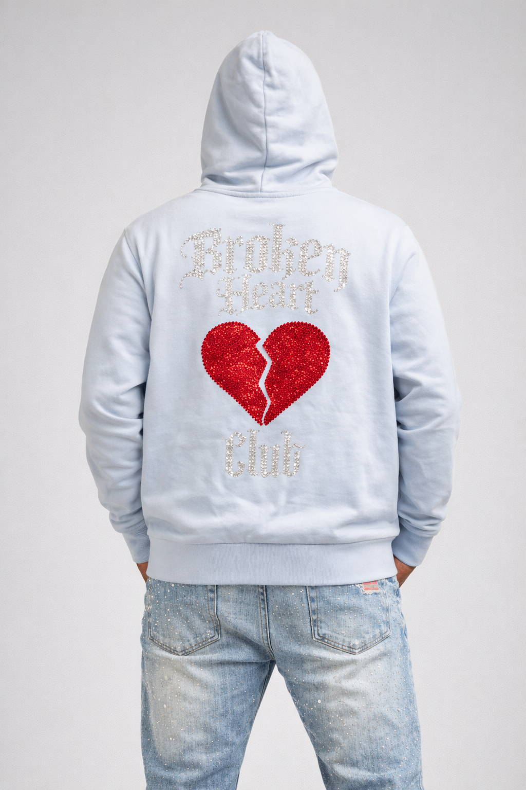 Reelistik “Heart Club” Rhinestone Hoodie