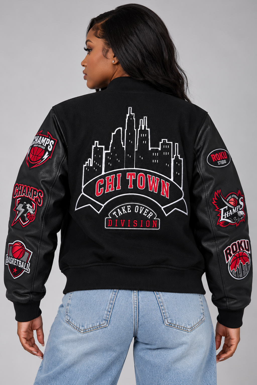 Roku Studio Women's "Chicago" Wool Varsity Jacket