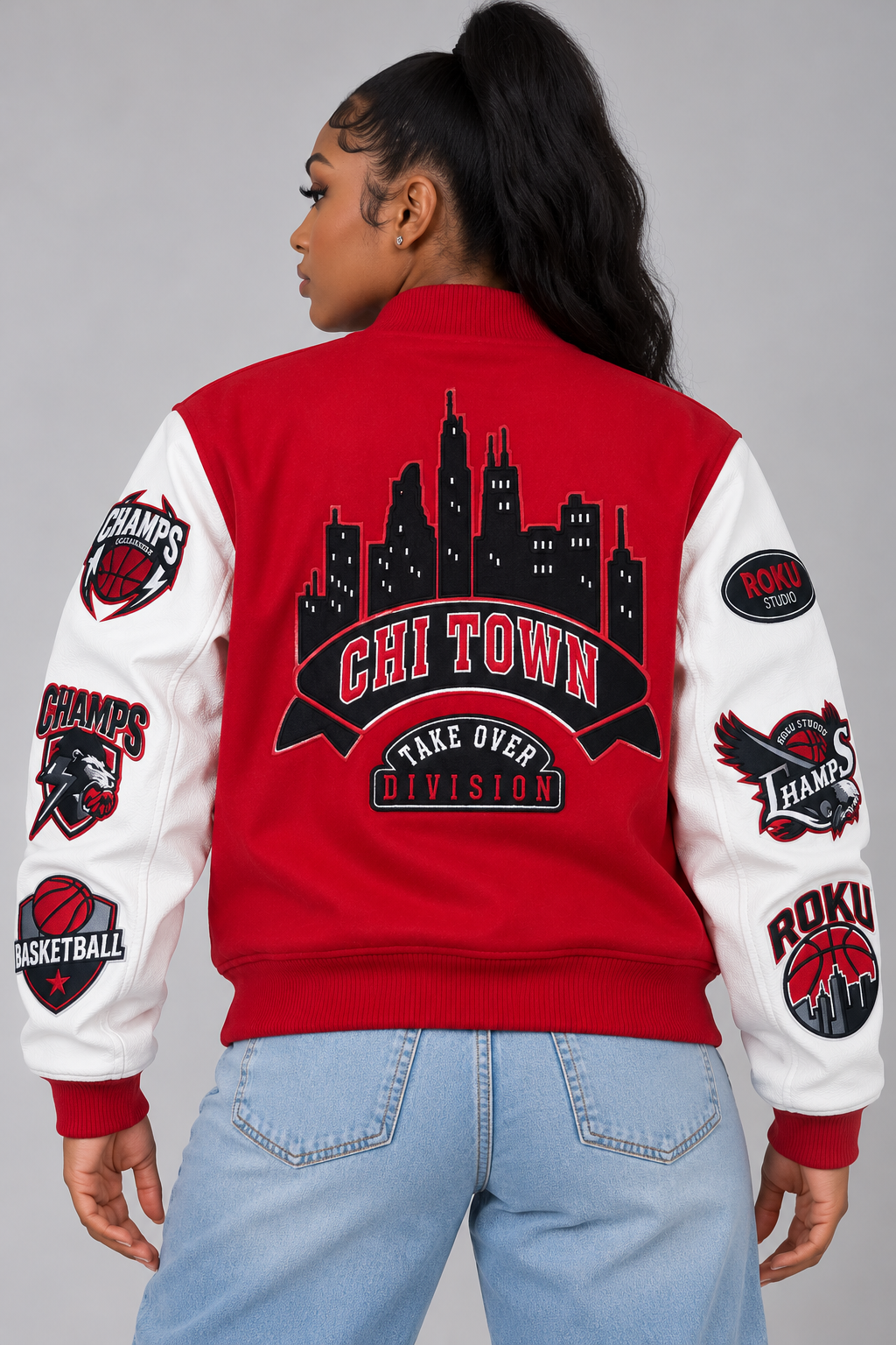 Roku Studio Women's "Chicago" Wool Varsity Jacket