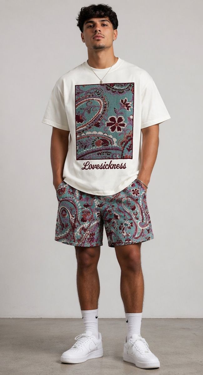 Rebel Mindz "Lovesickness" Tapestry Tee & Shorts Set
