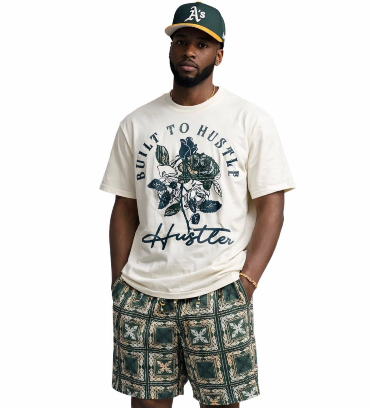 Rebel Minds Rebel Mindz "Built to Hustle" Tapestery Tee & Shorts