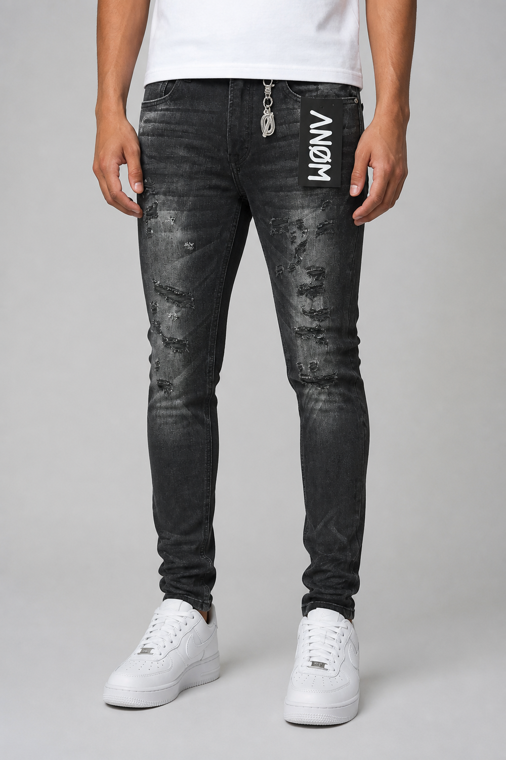 ANOM "Granite" Fitted Jeans - Black Wash