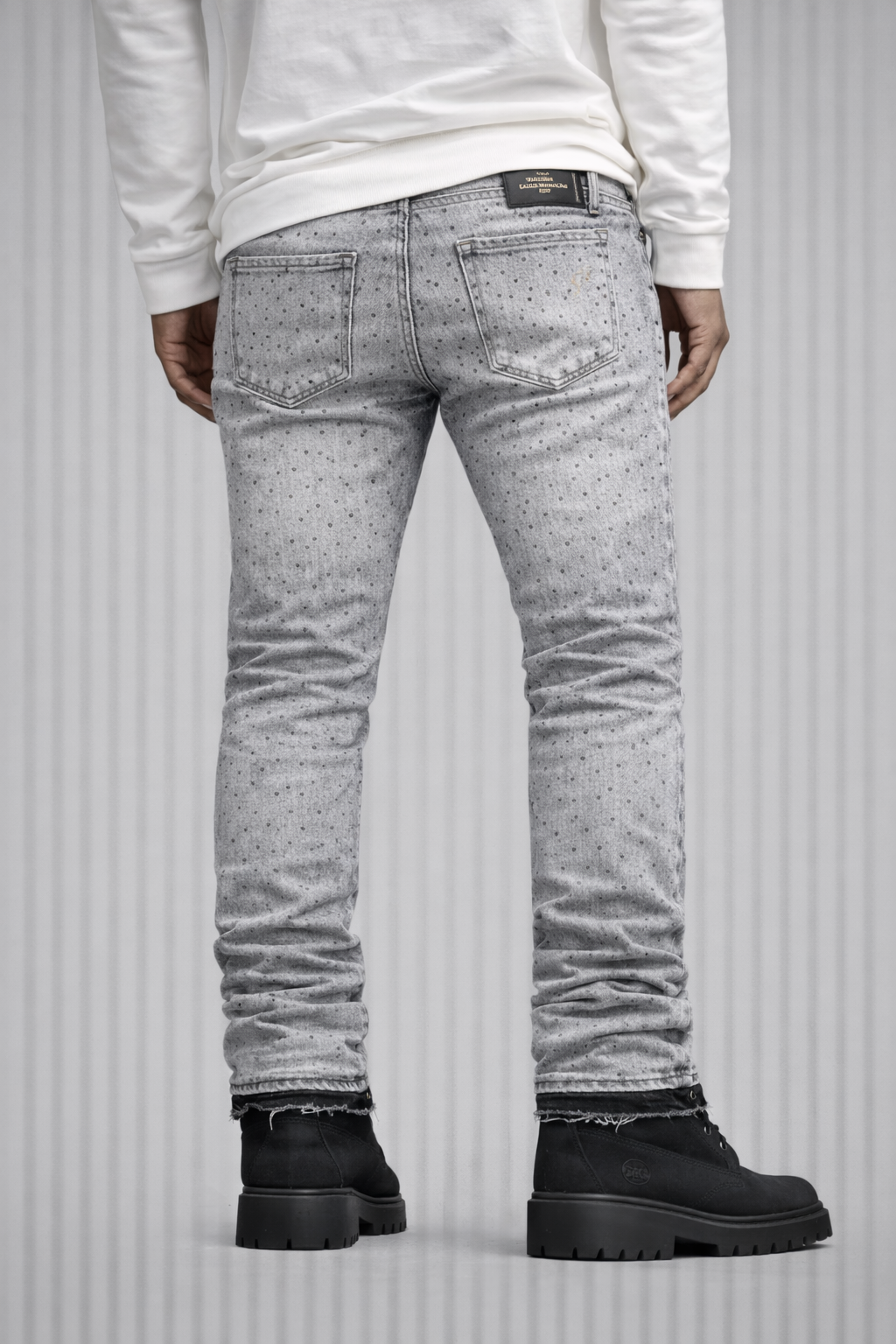 Damati Rhinstone Stacked Jeans