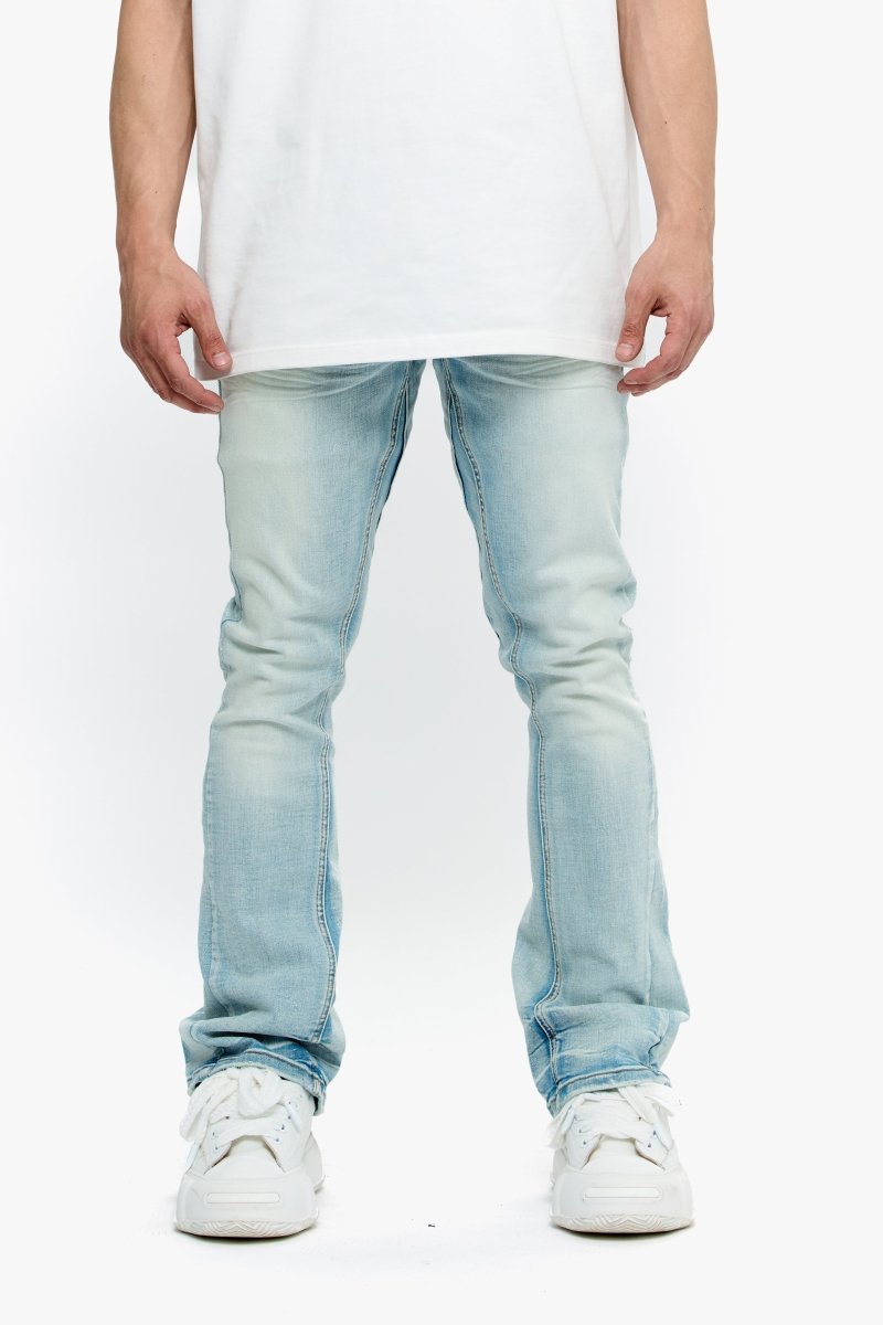 Valabasas "Mr Stacked" Plain Denim Jeans - Light Wash
