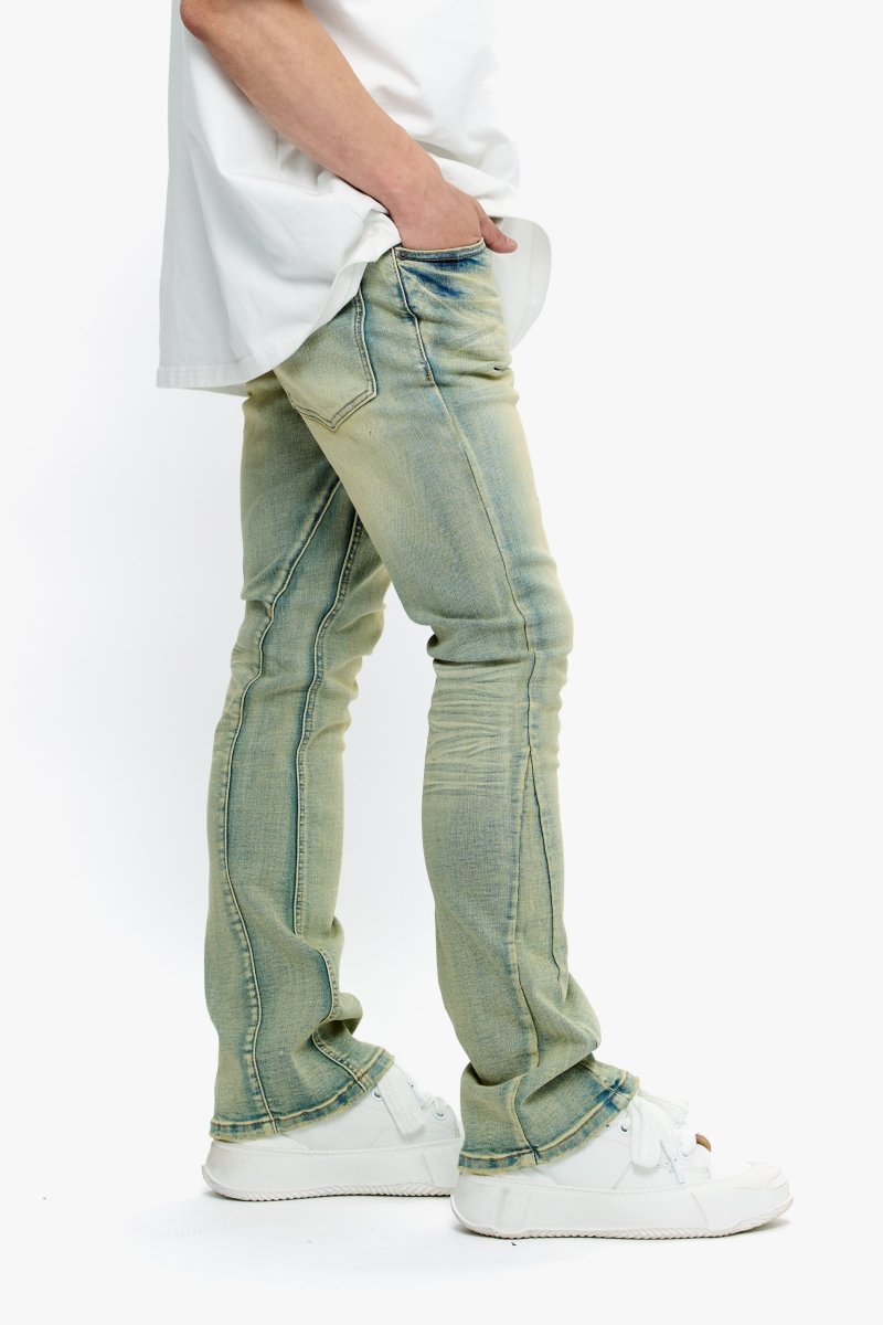 Valabasas "Mr Stacked" Plain Denim Jeans - Vintage Wash