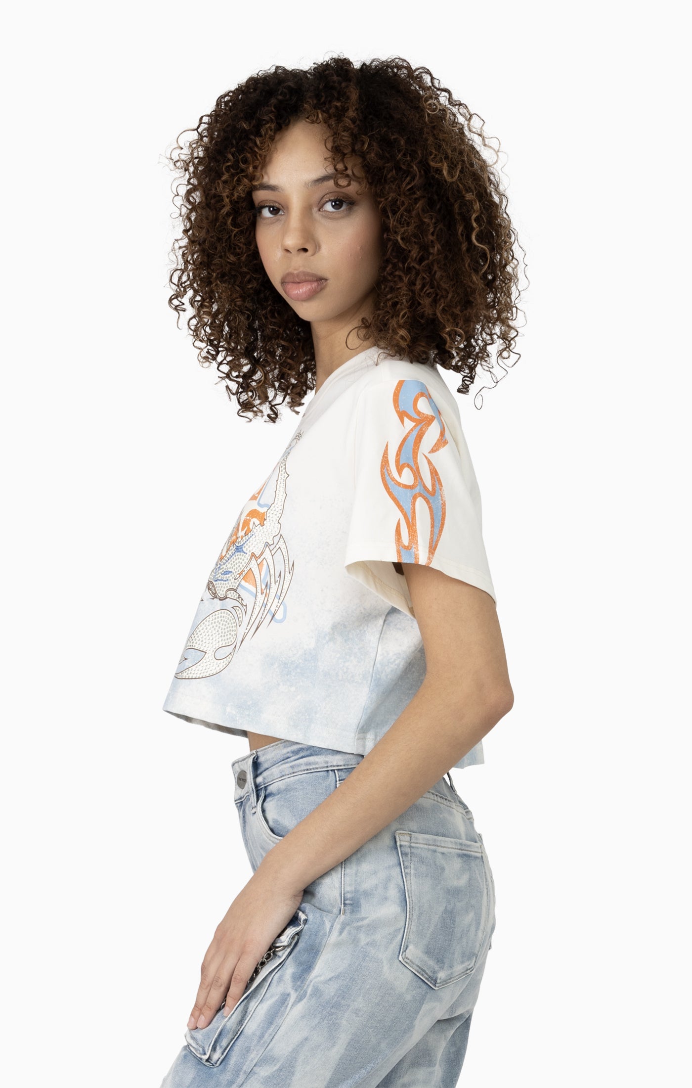 Smoke Rise Women's "Rise Over Chains" Cropped Graphic Tee